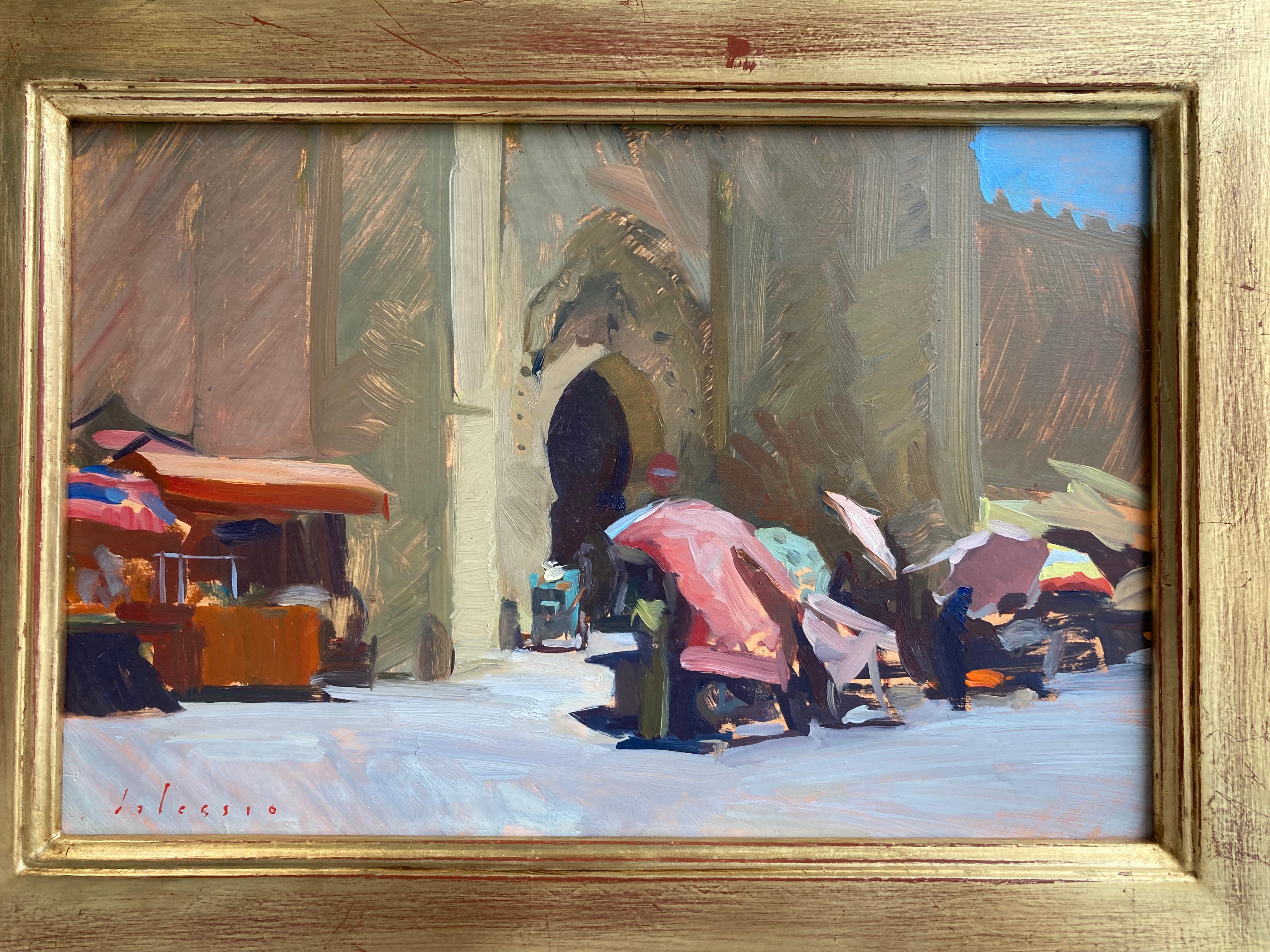 „Stadttore, Fez“ Pleinair-Gemälde von Ppl am Rand eines Dorfes in Marokko  im Angebot 3