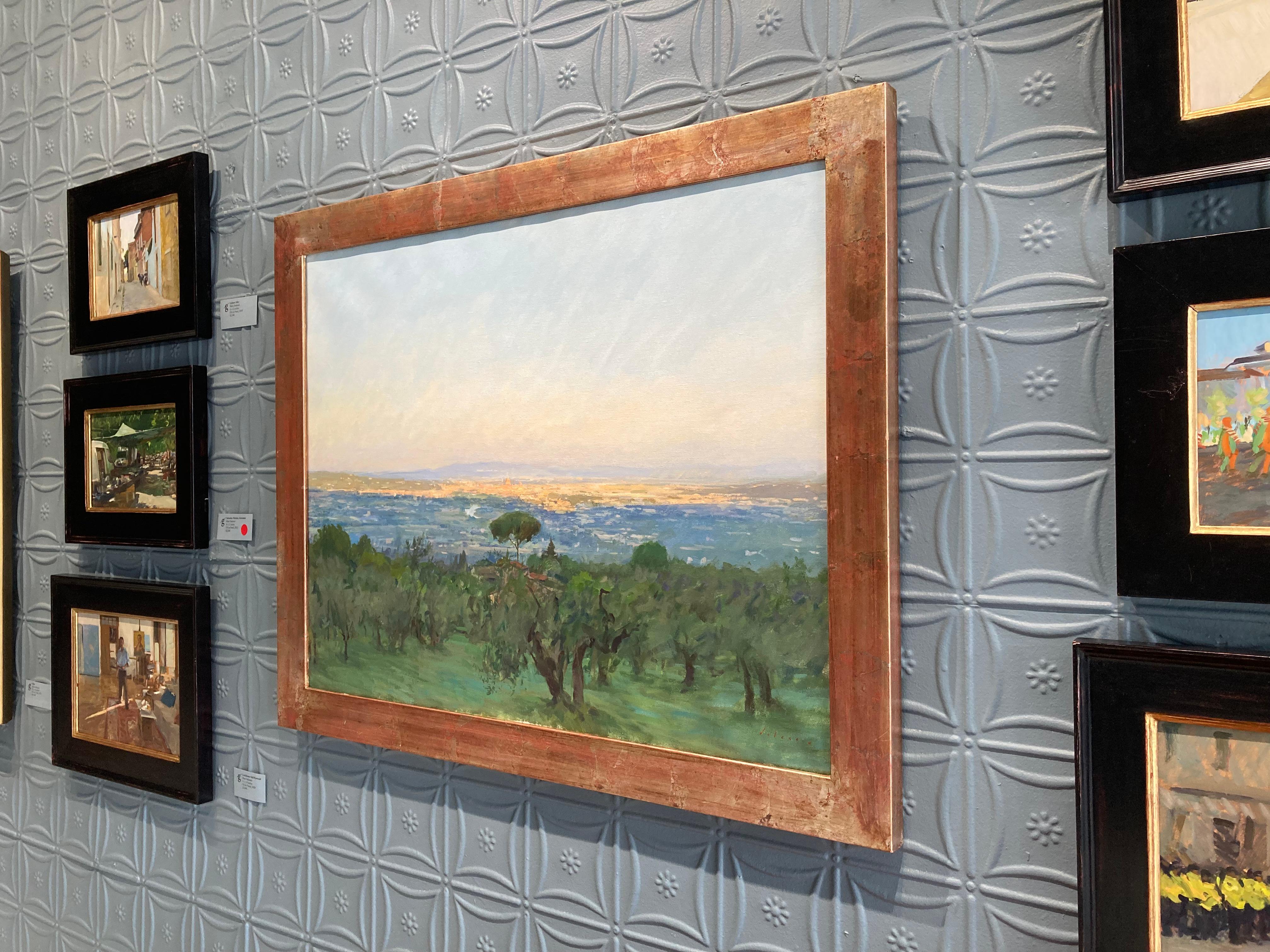 « Dun Light, Florence », peinture à l'huile en plein air de Florence rayonnant au loin en vente 7