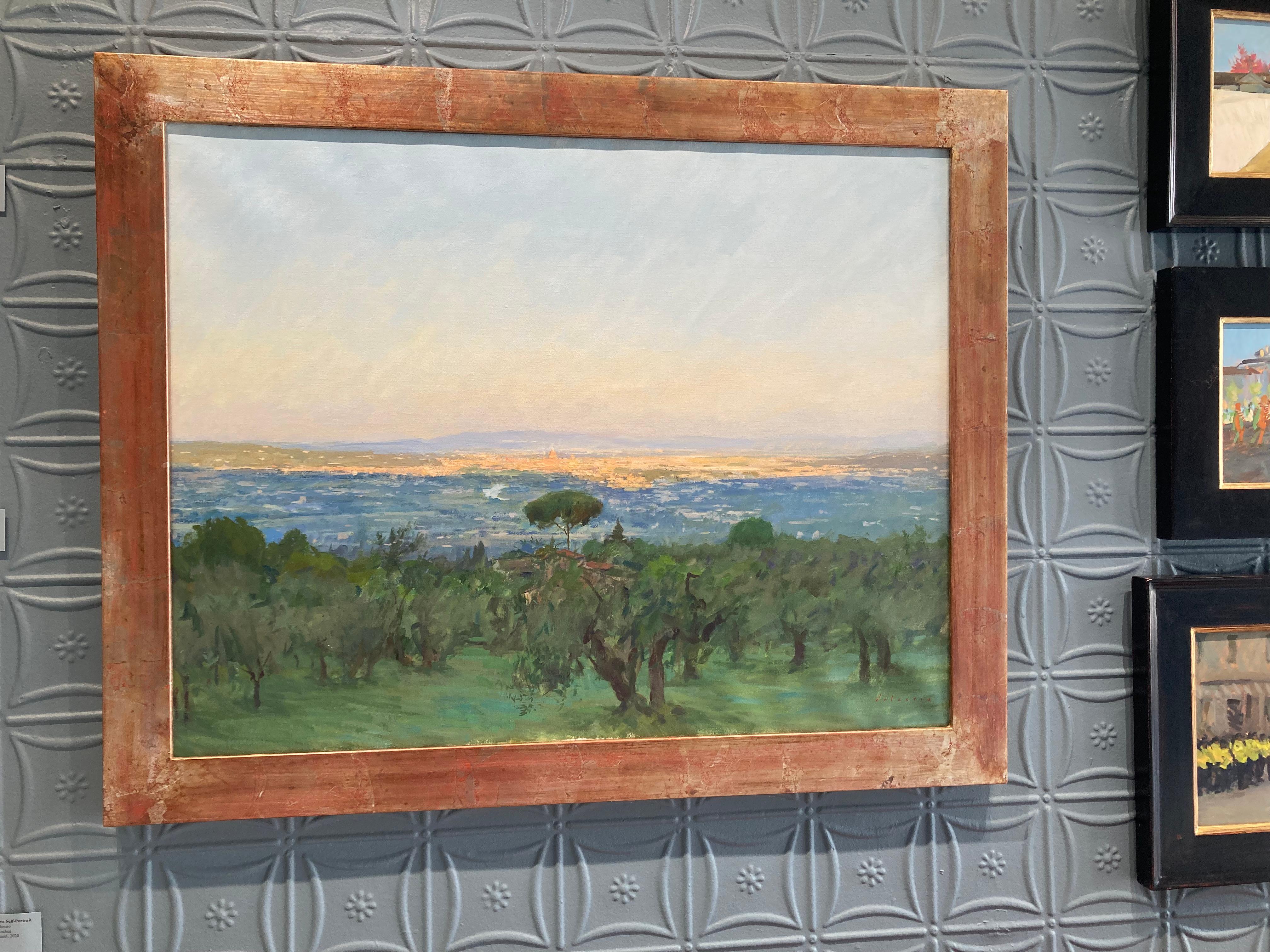 « Dun Light, Florence », peinture à l'huile en plein air de Florence rayonnant au loin en vente 8