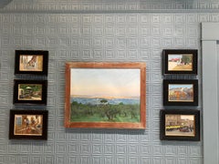 "Dawn Light, Florence" plein air oil painting of Florence shining in distance