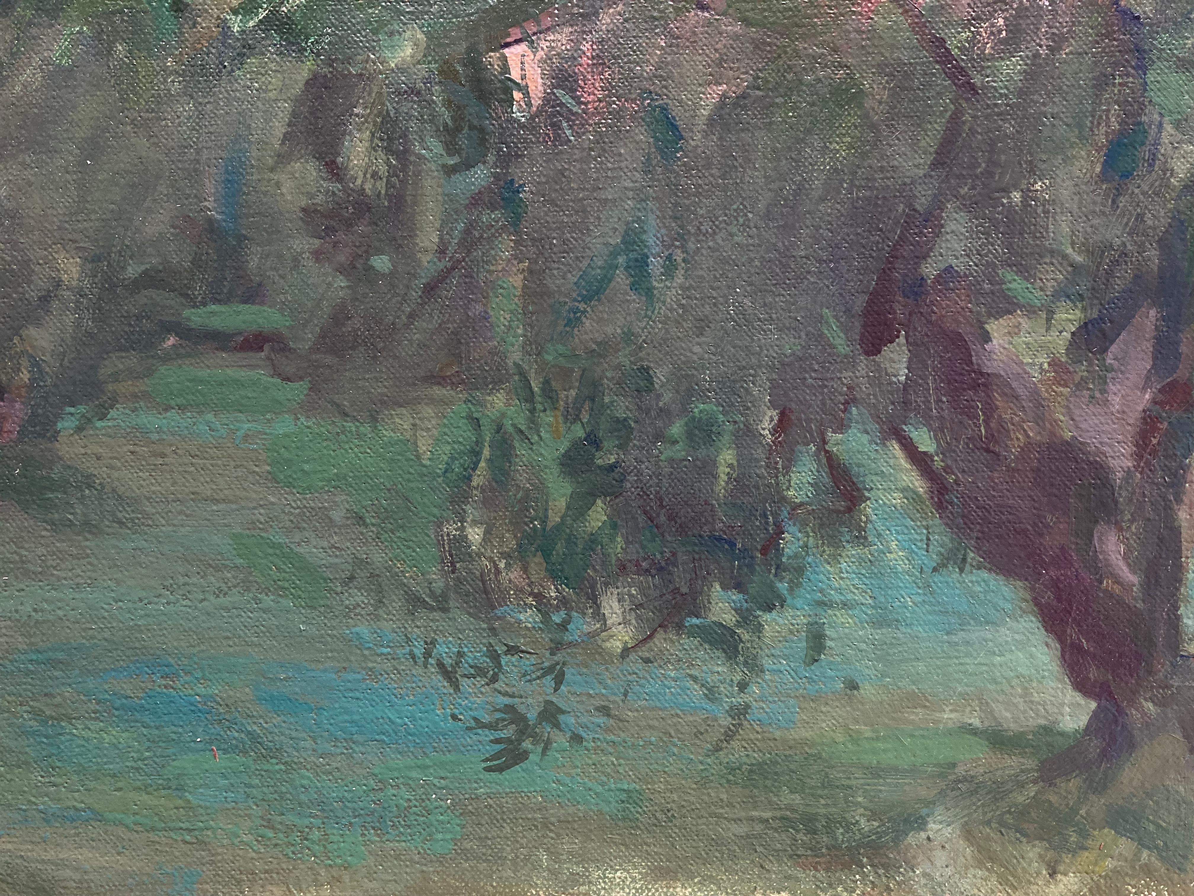 « Dun Light, Florence », peinture à l'huile en plein air de Florence rayonnant au loin en vente 2