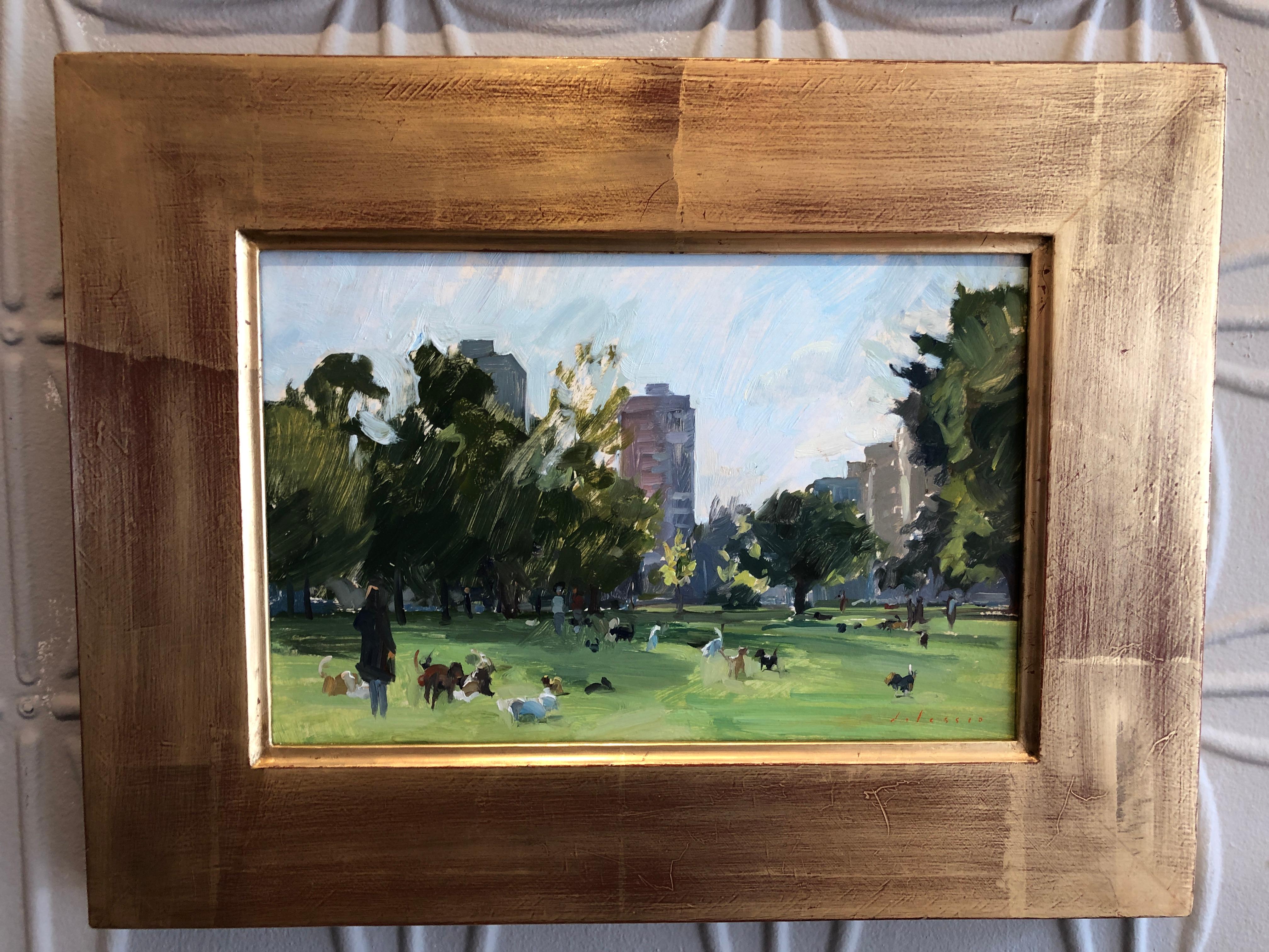 Dog Park, Zagreb - Painting by Marc Dalessio