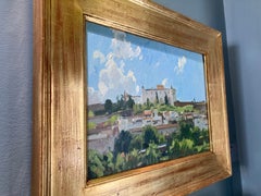 "Estremoz Castle, Spring" bright landscape in Portugal, painted en plein air