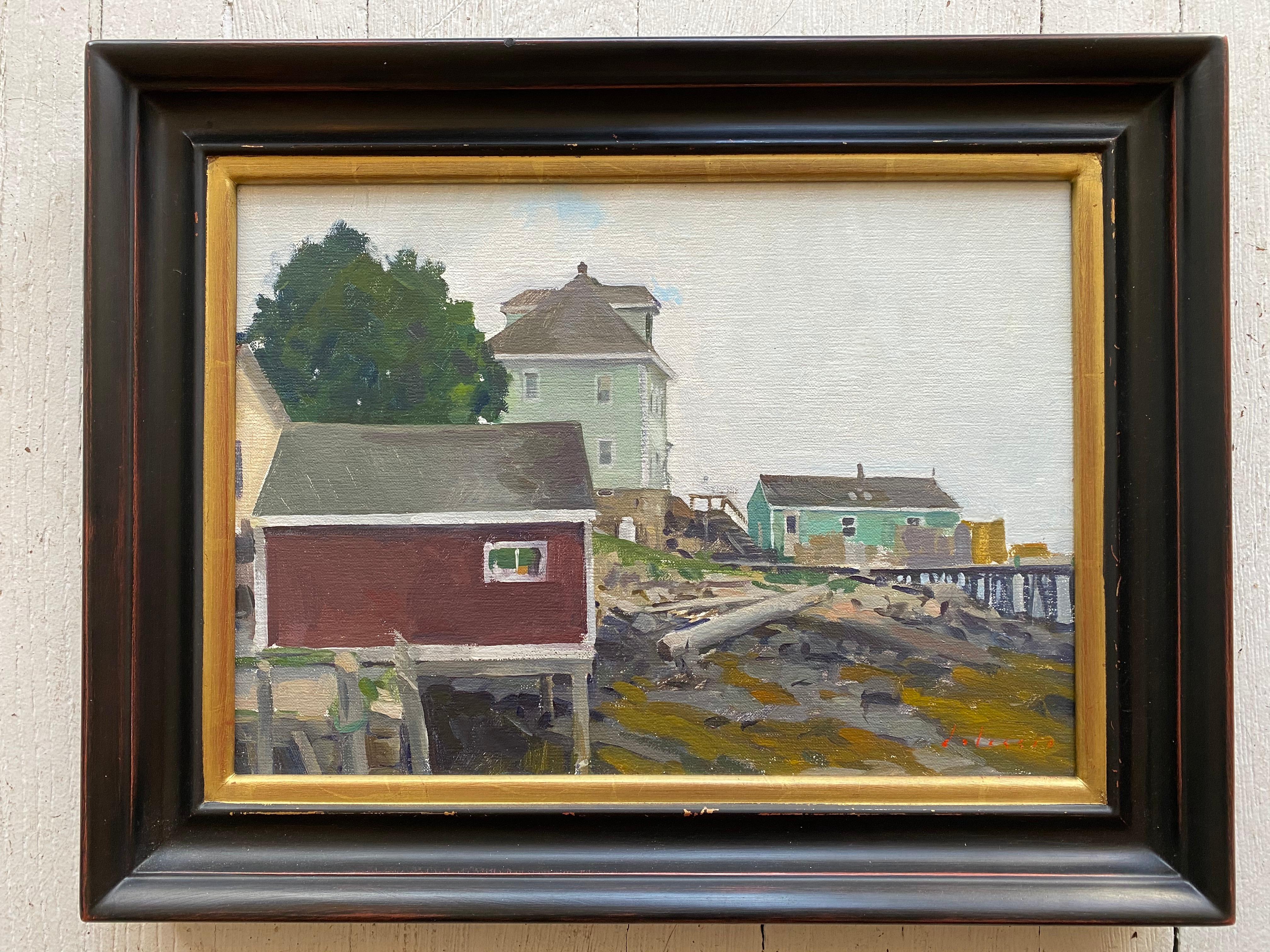 Grey Day, Stonington - Painting by Marc Dalessio