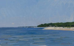 „Long Beach“ von Dalessio, Ölgemälde en plein air, Sag Harbor, NY, 2015, 8 x 12 Zoll