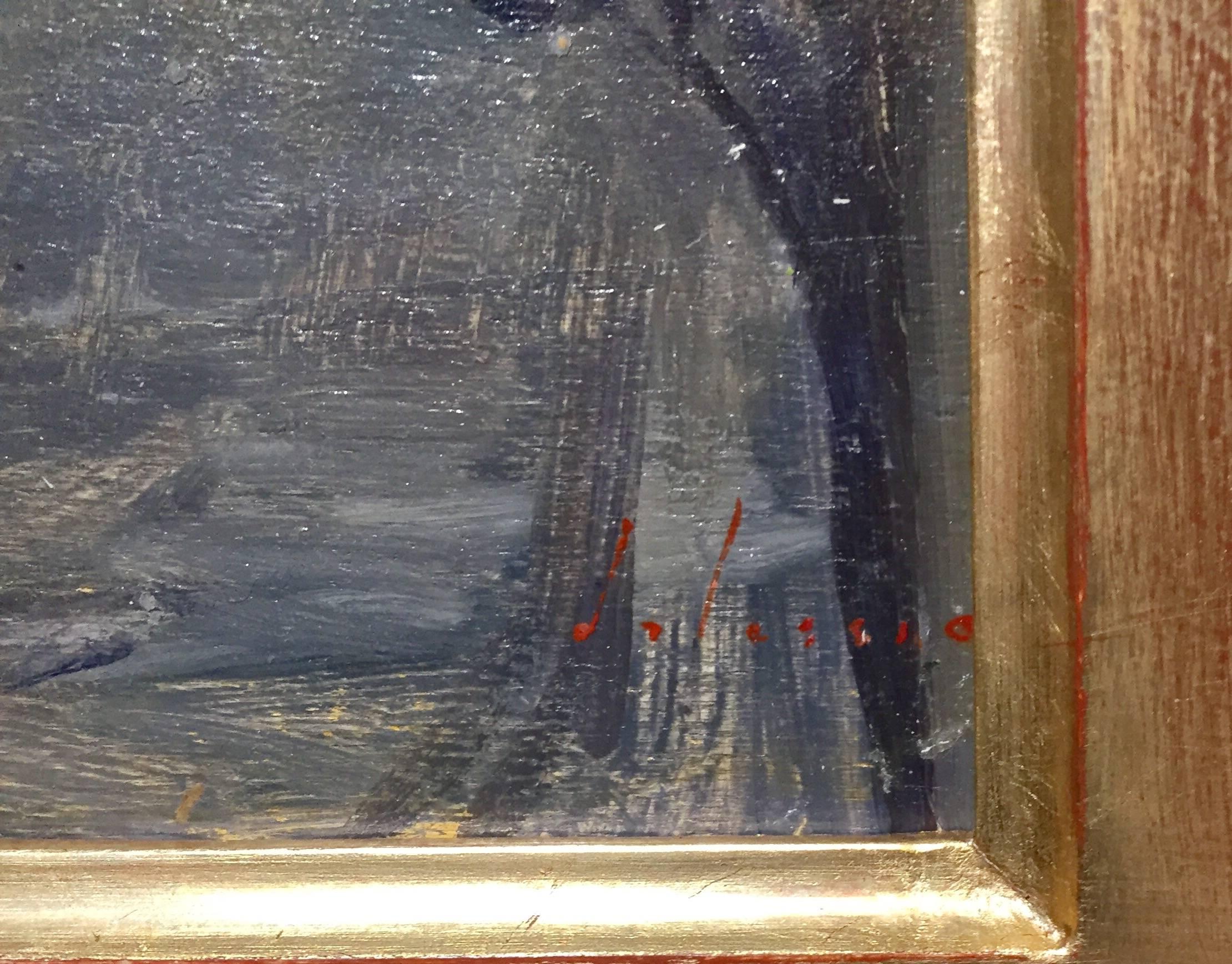 Peinture impressionniste en plein air de la rue toscane d'Oltrarno, Florence, Italie en vente 2