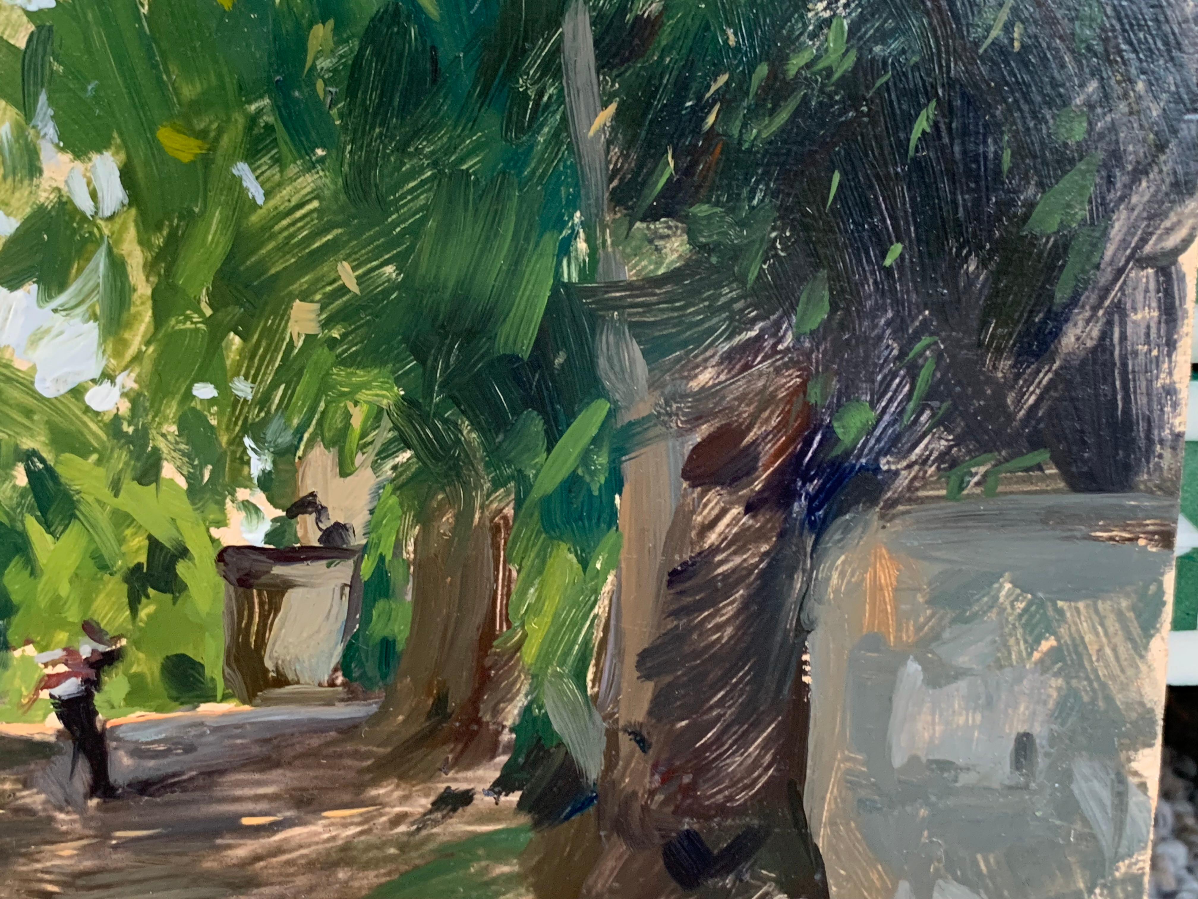 Driveway von Driveway (Amerikanischer Impressionismus), Painting, von Marc Dalessio