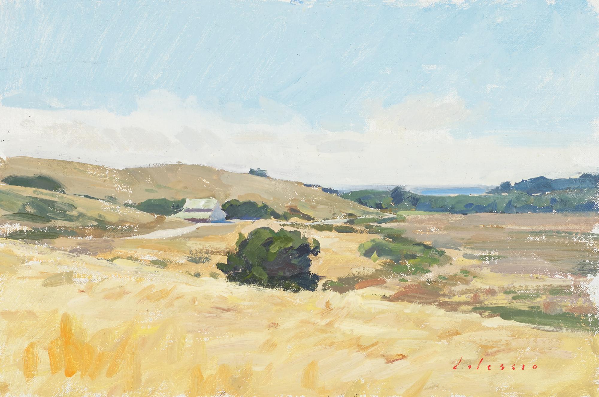 Marc Dalessio Landscape Painting - "Palo Corona, Carmel Valley" Contemporary realist plein air painting, California