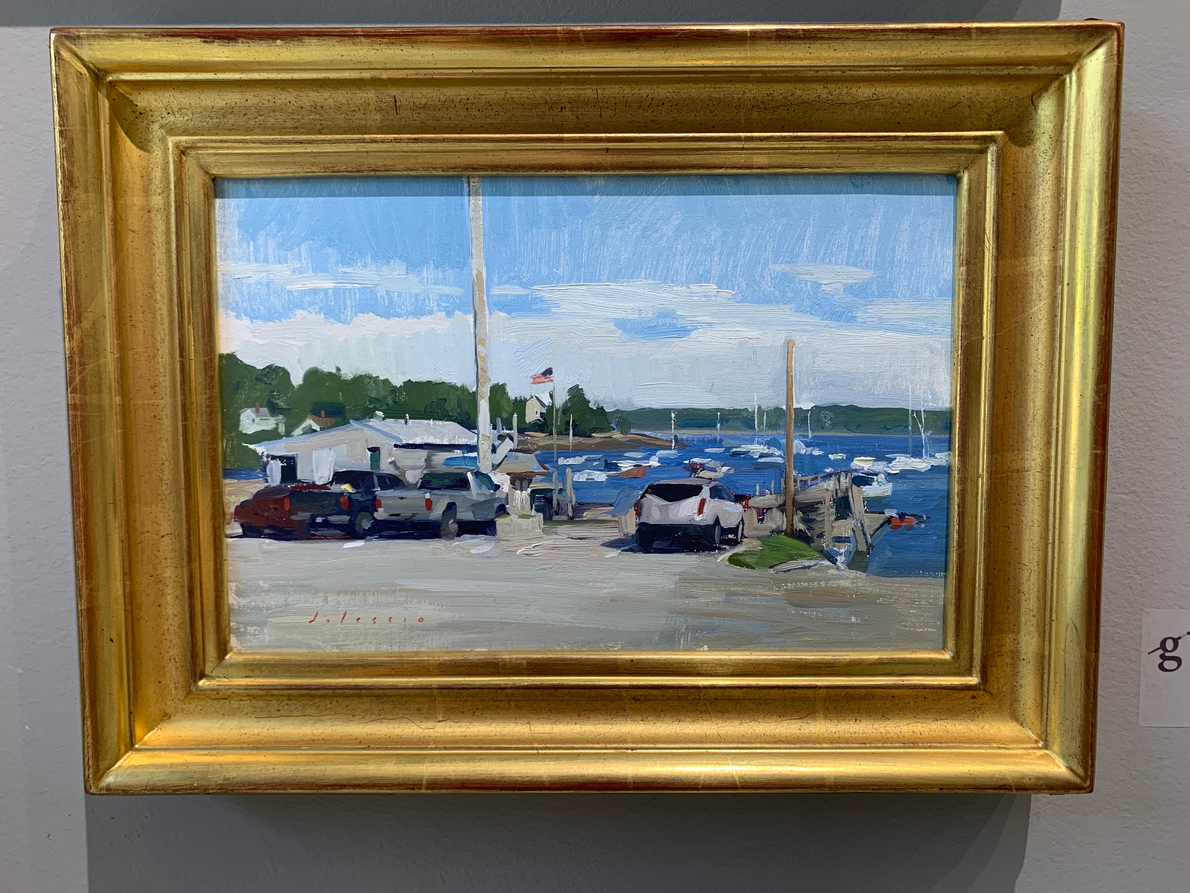 Parking Lot in Round Pond  - Painting by Marc Dalessio