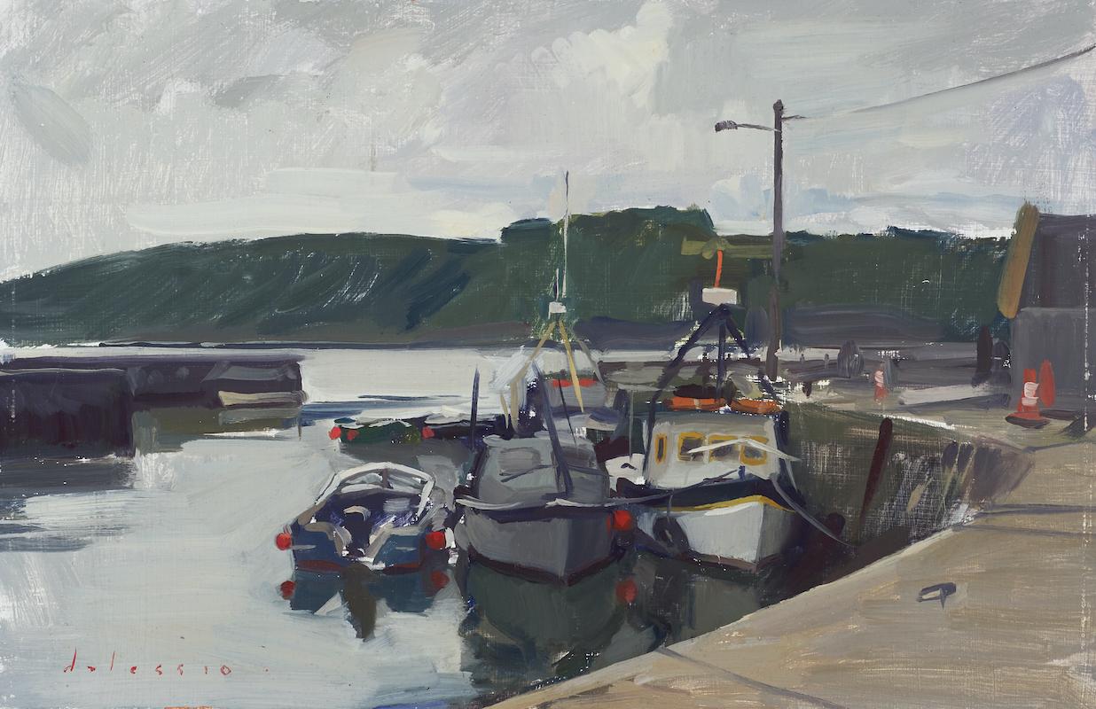 Marc Dalessio Landscape Painting – Passage Osthafen (Irland)