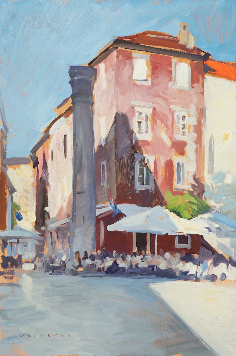 Marc Dalessio Still-Life Painting – Die Piazza in Zadar