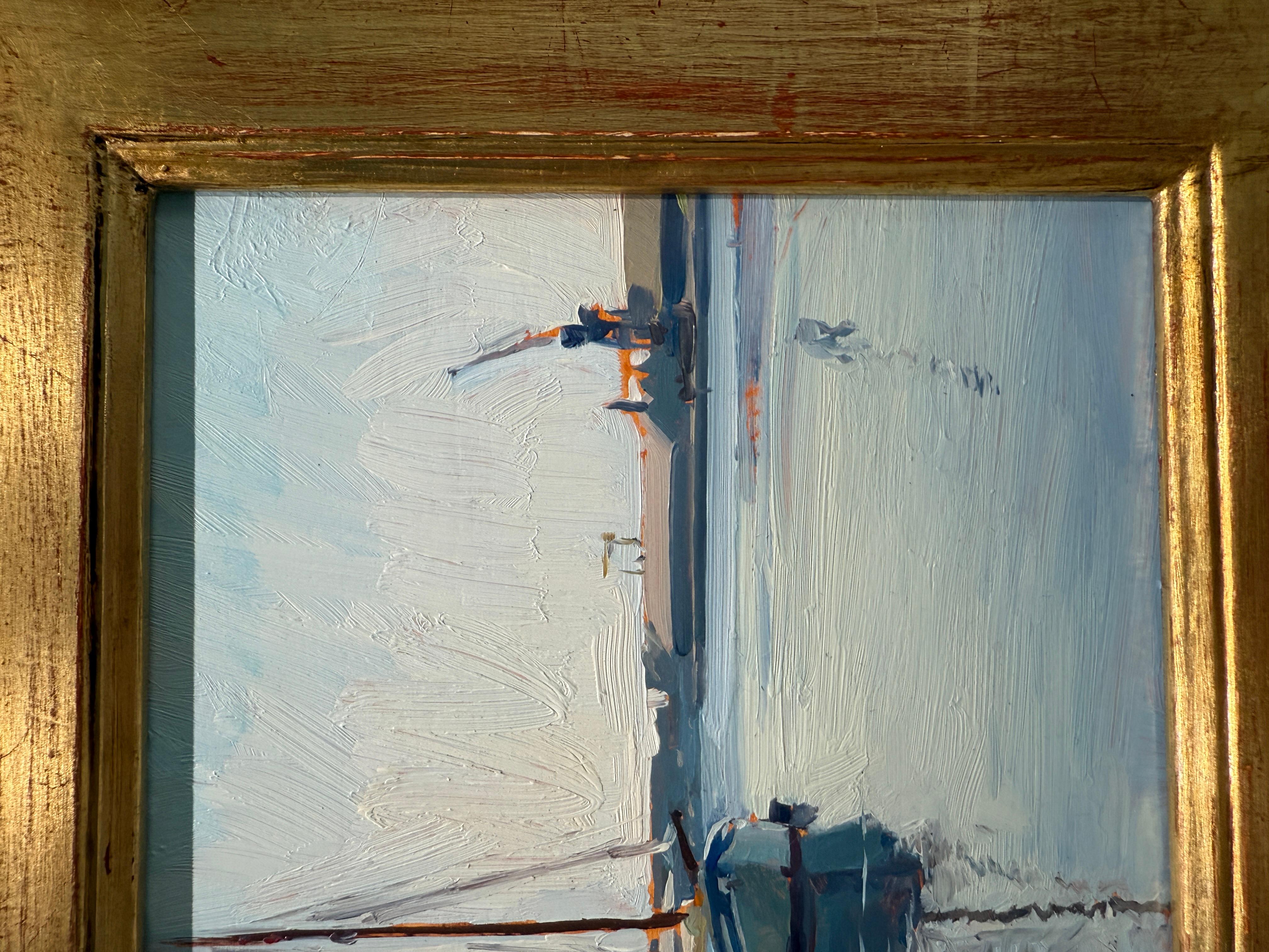 „Saint-Malo Segelboote“, Ölgemälde in der historischen französischen Hafenstadt, Paar Boote im Angebot 8