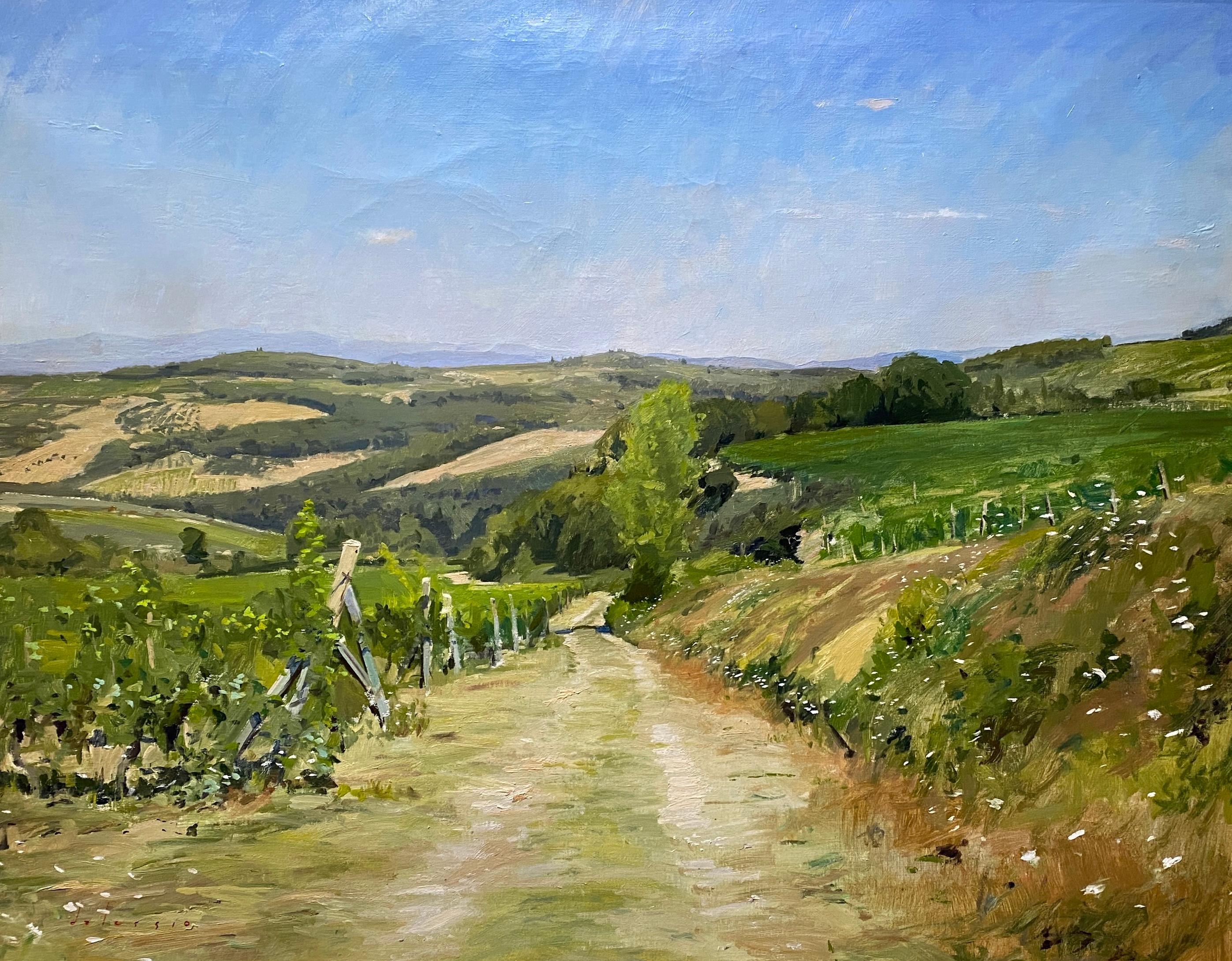 "Santa Maria Novella" M.Dalessio, Oil Painting, Realist Landscape, Tuscany, 2007 - Art by Marc Dalessio