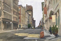 « Soho Morning », peinture à l'huile d'une scène de rue de New York par un impressionniste américain, 2019