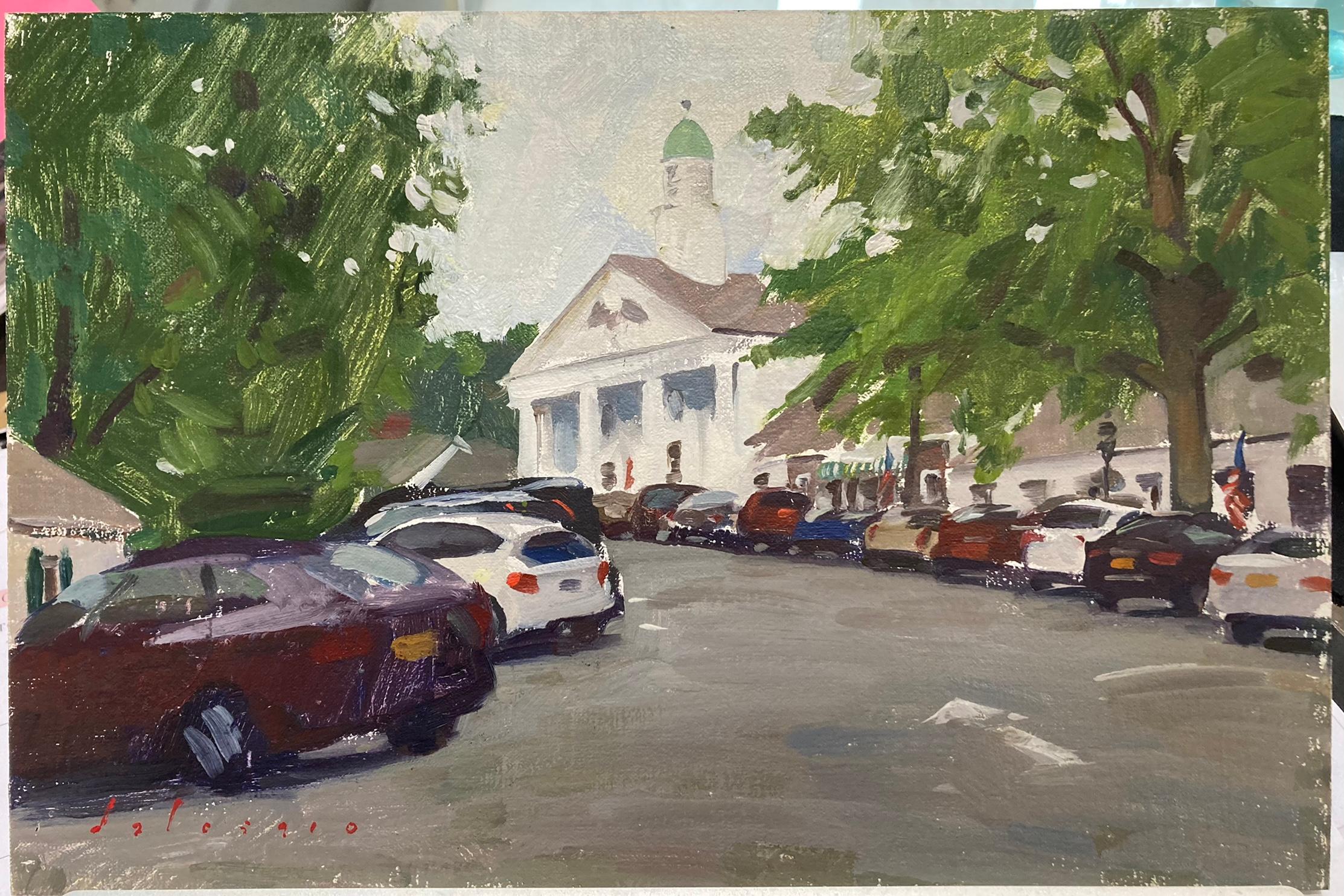 Stony Brook Village - Painting by Marc Dalessio