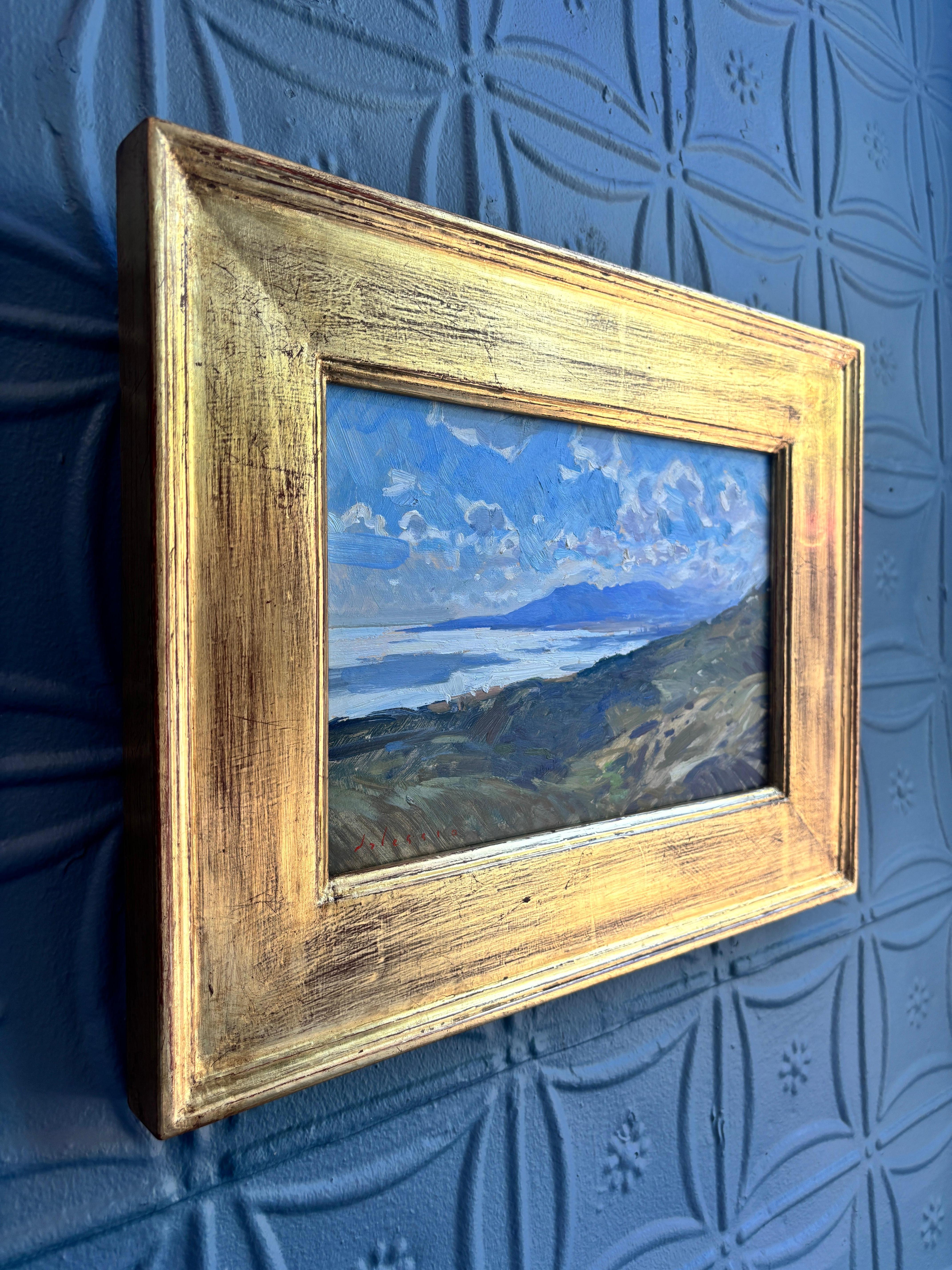 „The Bay at Malaga“, Ölgemälde, Meereslandschaft in Südspanien, Pleinair, gerahmt im Angebot 1