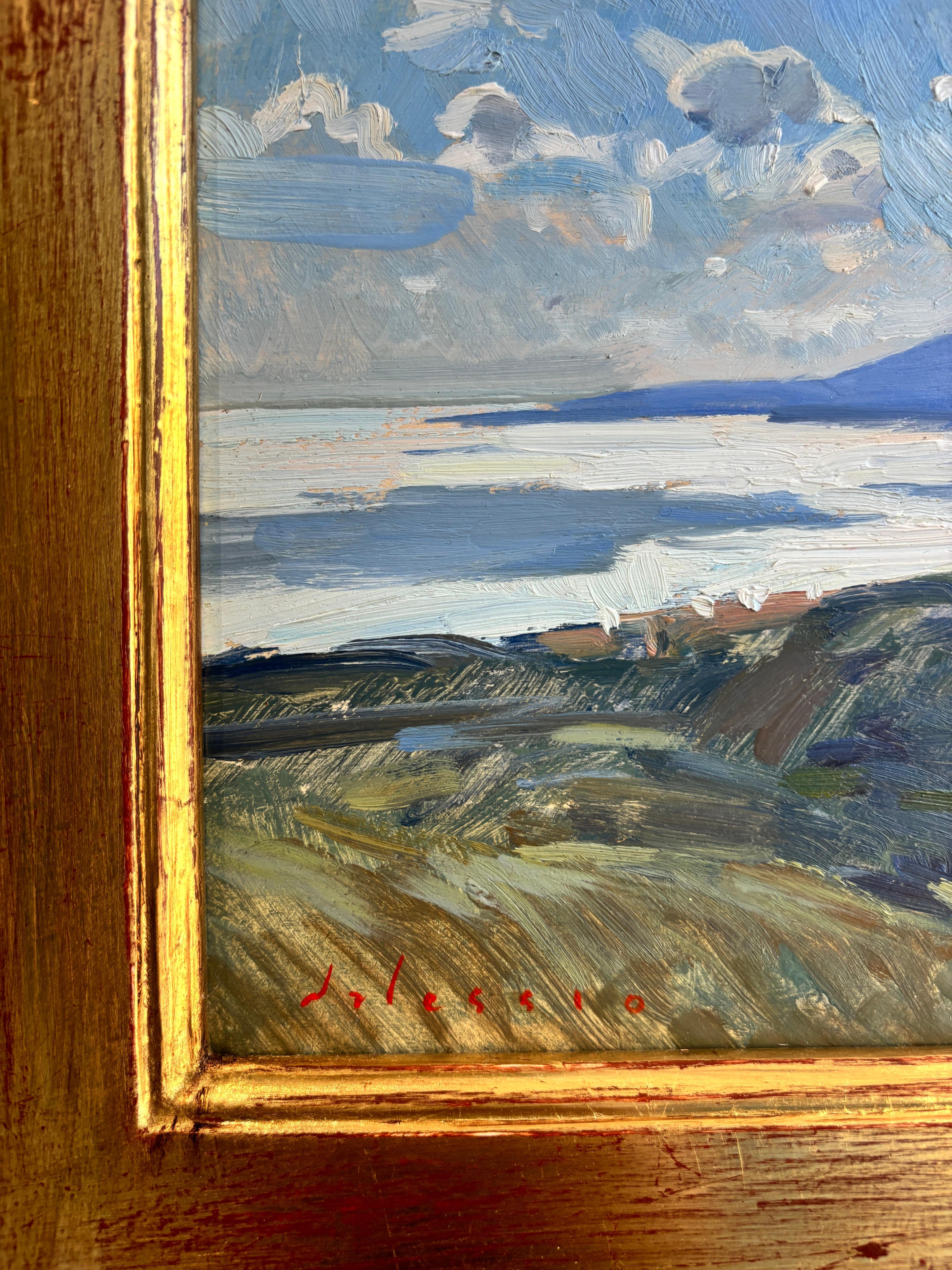 „The Bay at Malaga“, Ölgemälde, Meereslandschaft in Südspanien, Pleinair, gerahmt im Angebot 2