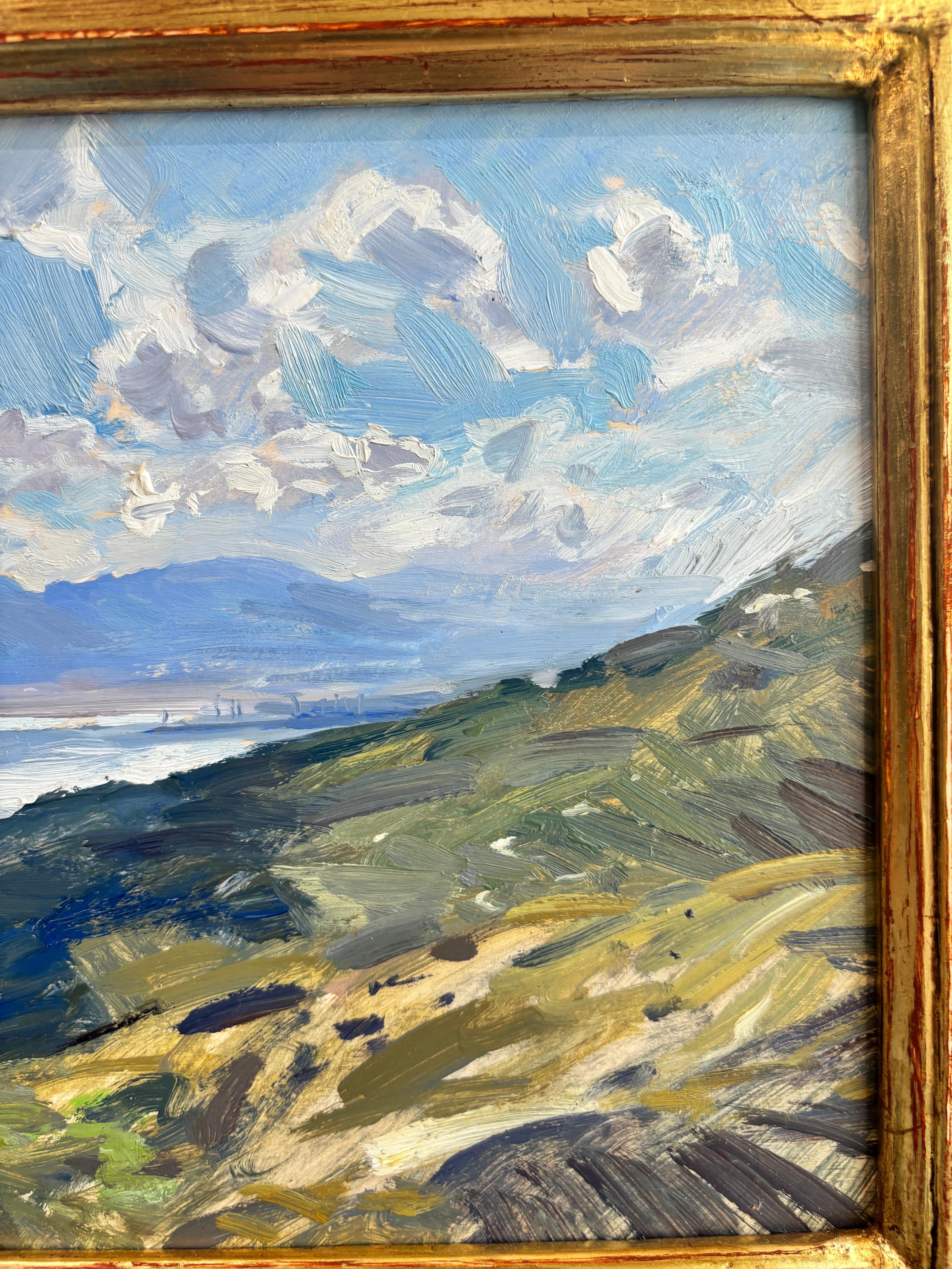 „The Bay at Malaga“, Ölgemälde, Meereslandschaft in Südspanien, Pleinair, gerahmt im Angebot 4