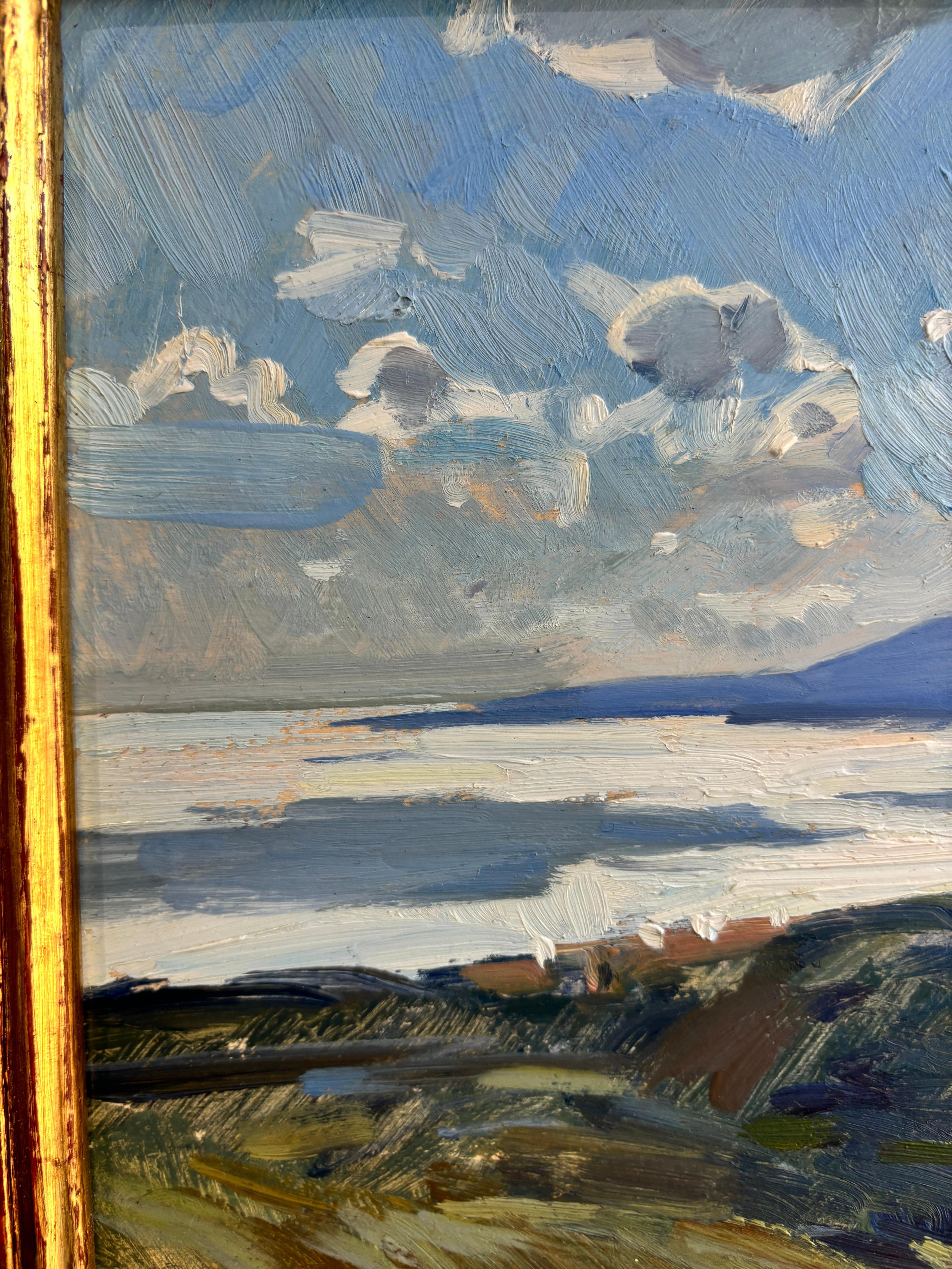 „The Bay at Malaga“, Ölgemälde, Meereslandschaft in Südspanien, Pleinair, gerahmt im Angebot 5
