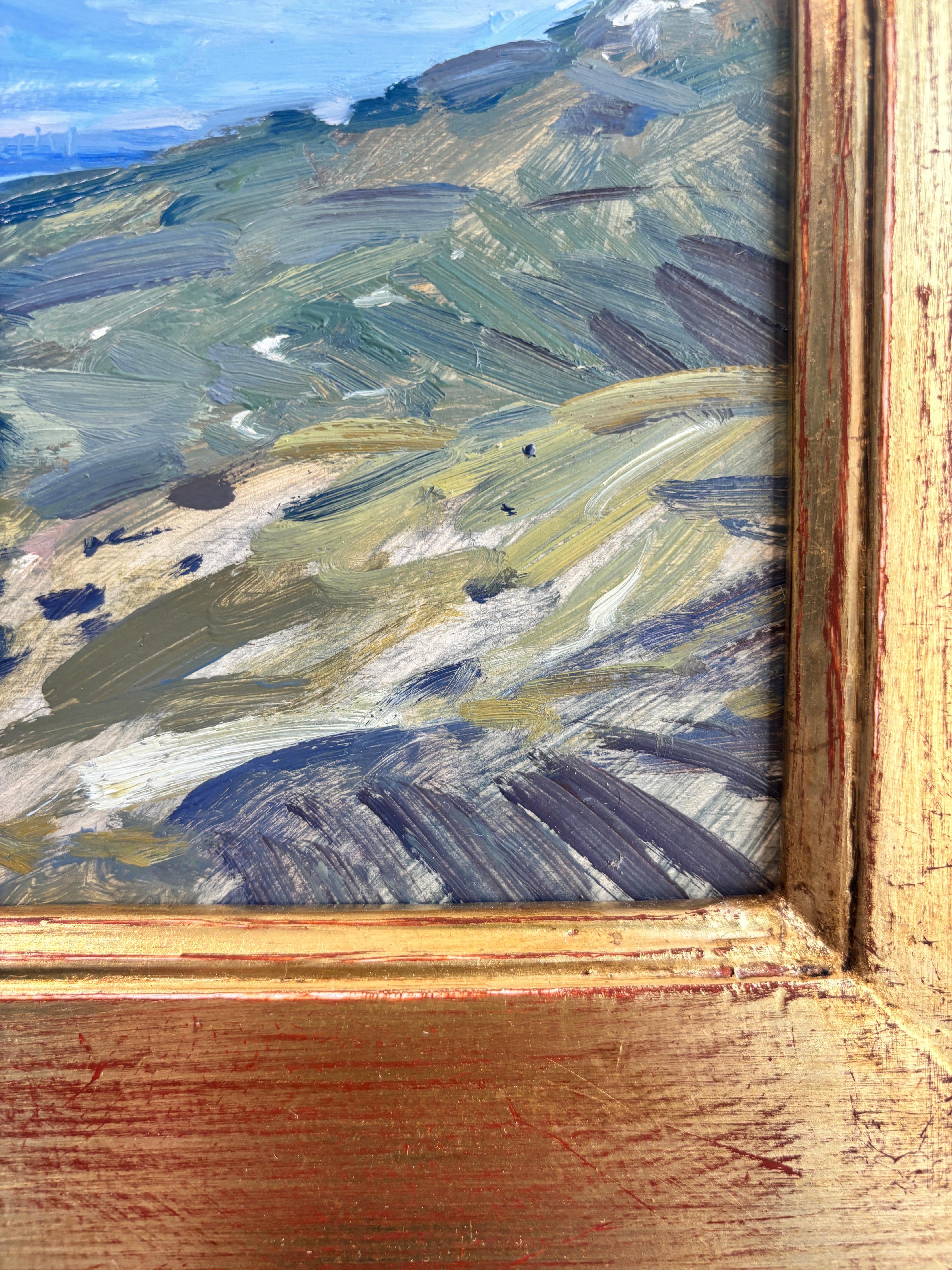 „The Bay at Malaga“, Ölgemälde, Meereslandschaft in Südspanien, Pleinair, gerahmt im Angebot 6
