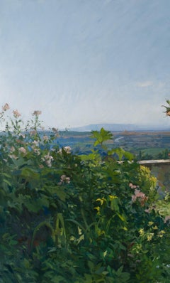 View of a terrace with Florence in the distance