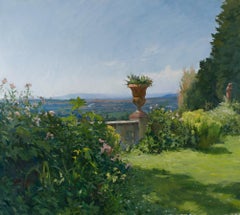 View of a terrace with Florence in the distance