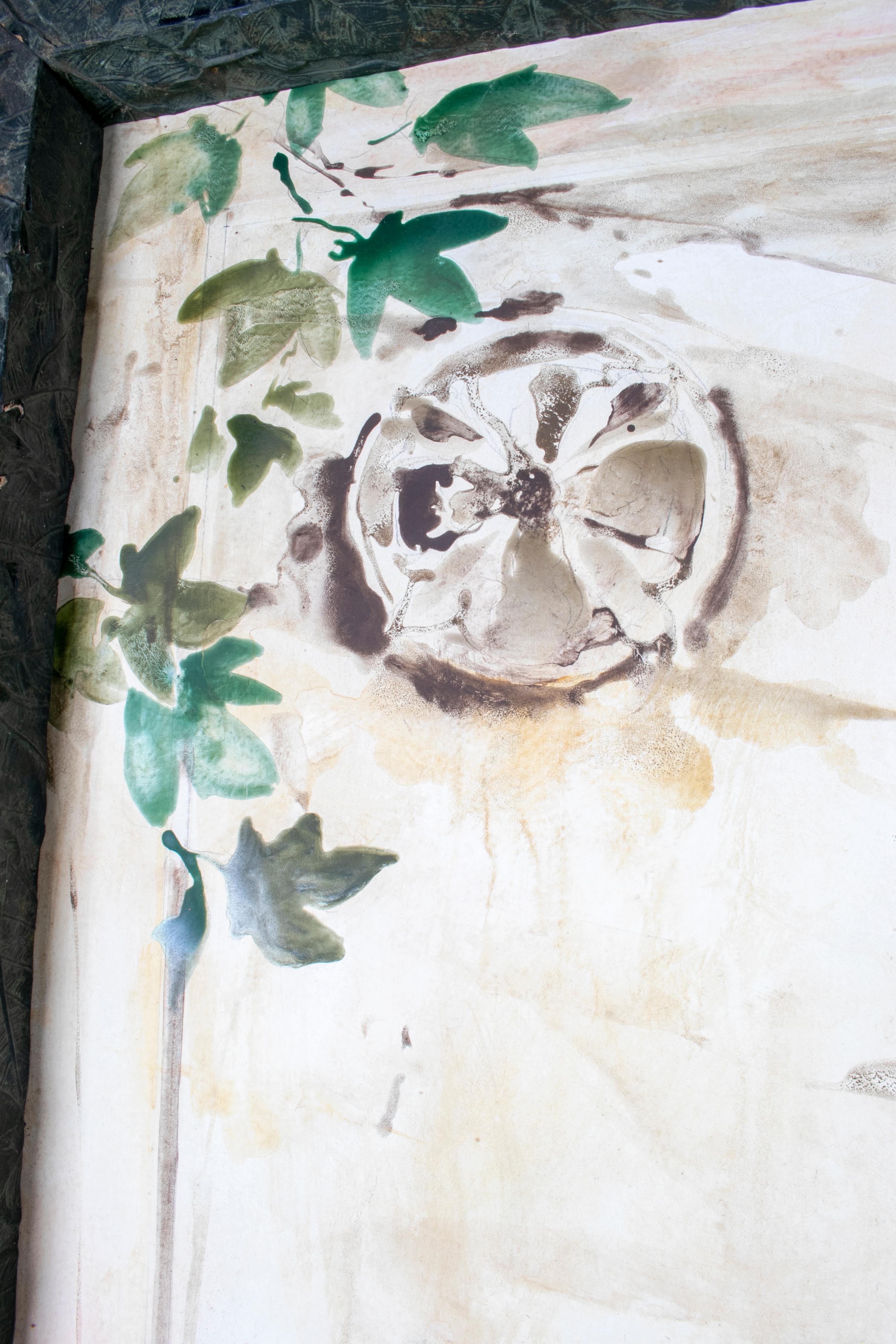 Marc Deis 2003 Paire de fontaines murales peintes à l'aquarelle en vente 4