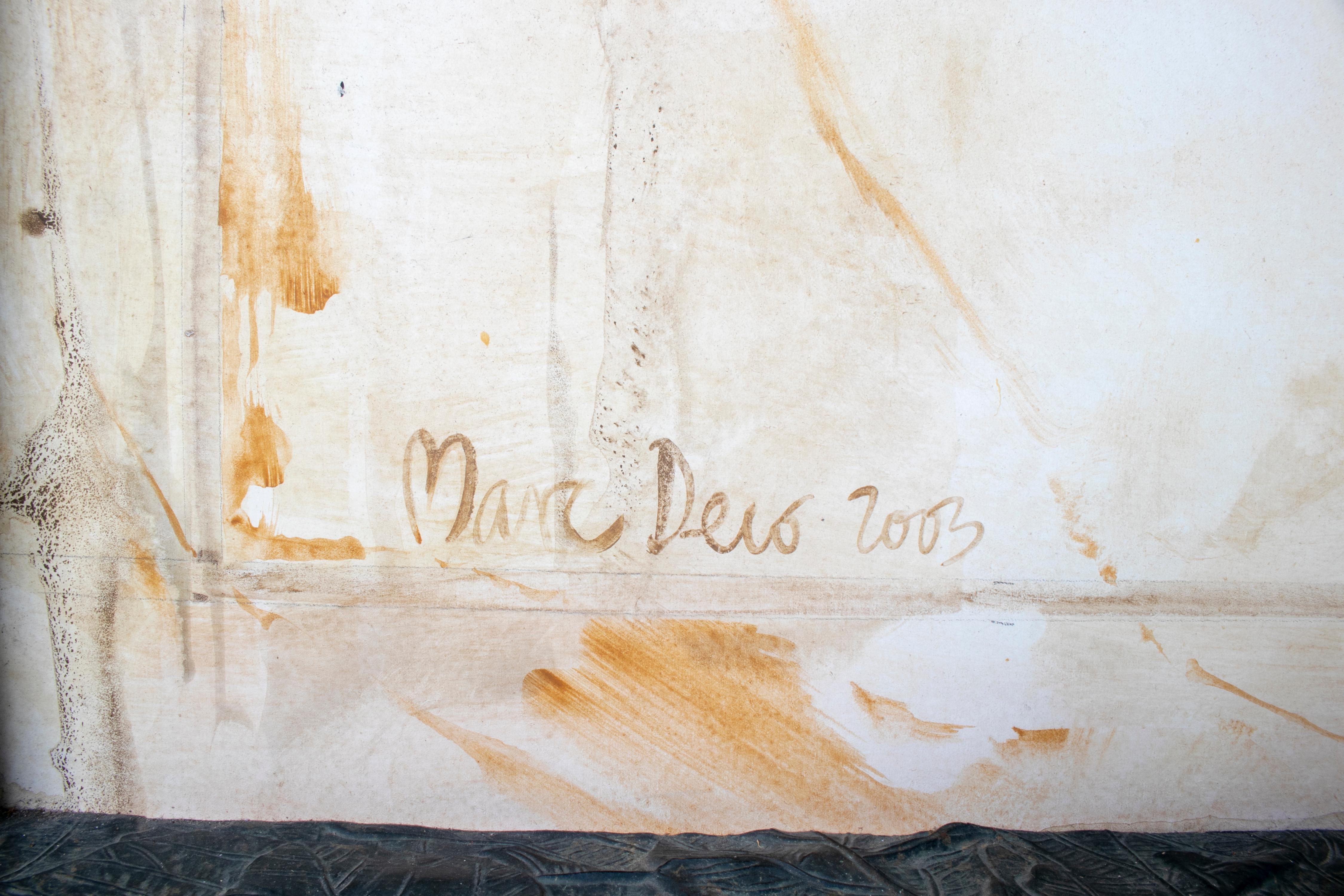 Marc Deis 2003 Paire de fontaines murales peintes à l'aquarelle en vente 2