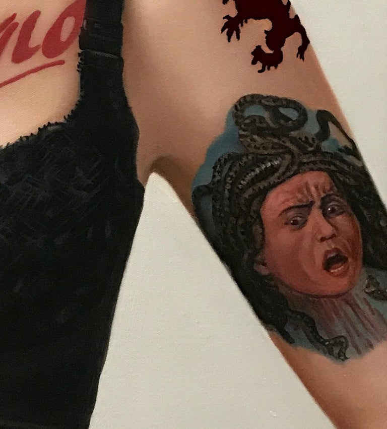 Marc Dennis Caravaggio Woman Portrait Tattoo Original