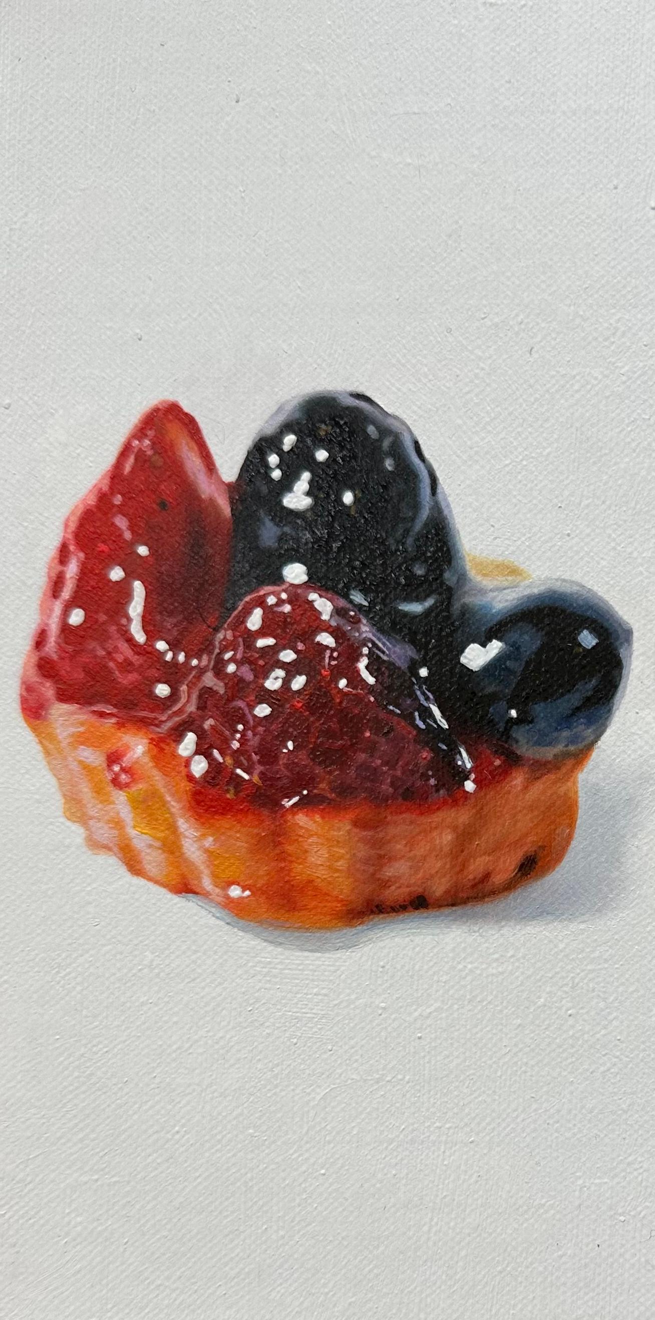 Two Fruit Tarts with a Single Hair - Painting by Marc Dennis