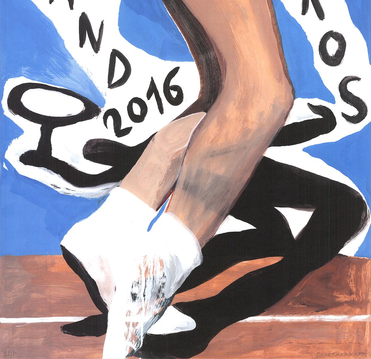 Desgrandchamps-Roland Garros French Open 2016 Vintage - Print by Marc Desgrandchamps