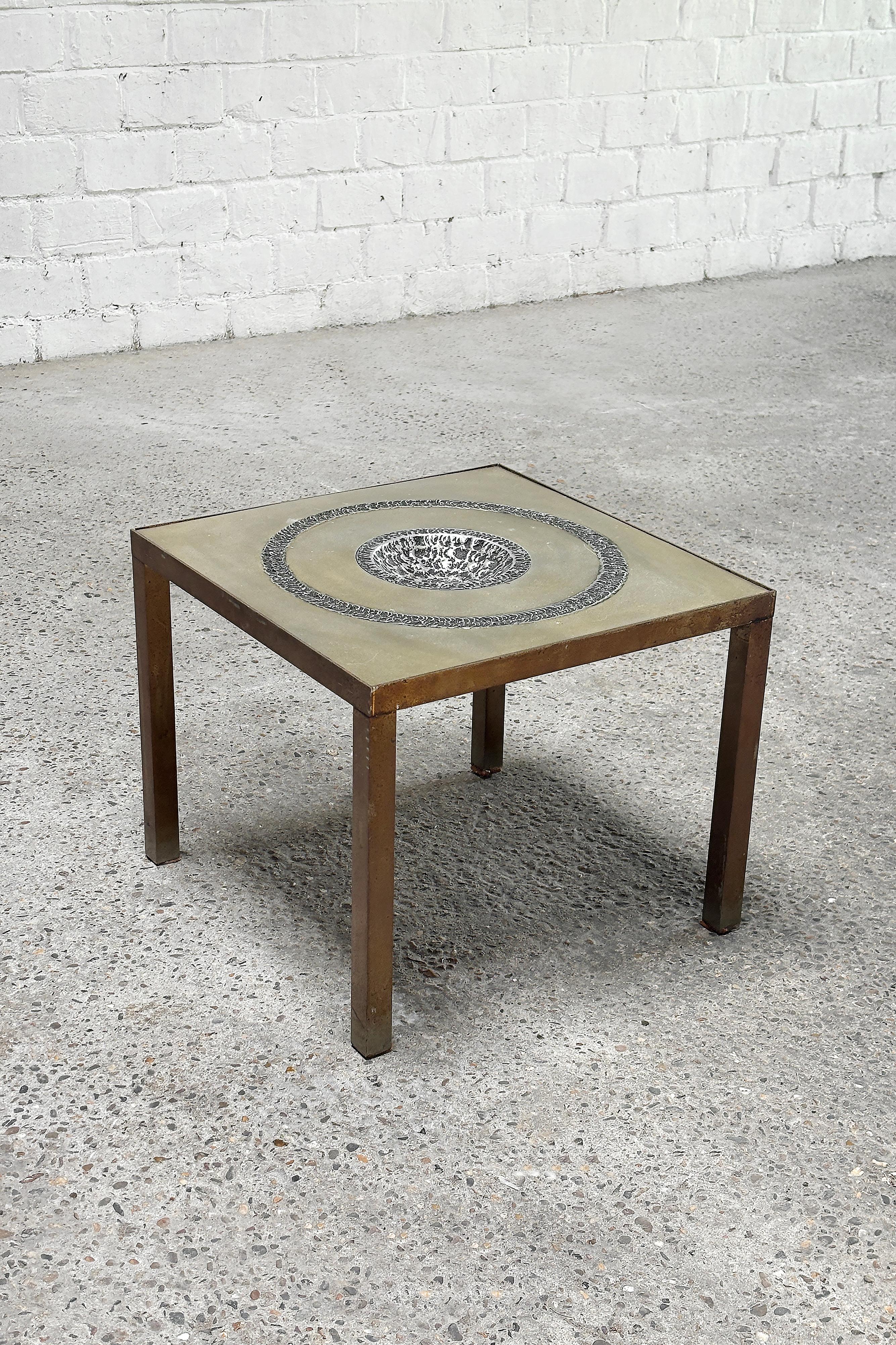Marc D'haenens Brutalistische Skulptur-Beistelltisch, Belgien, 1970er Jahre (Belgisch) im Angebot