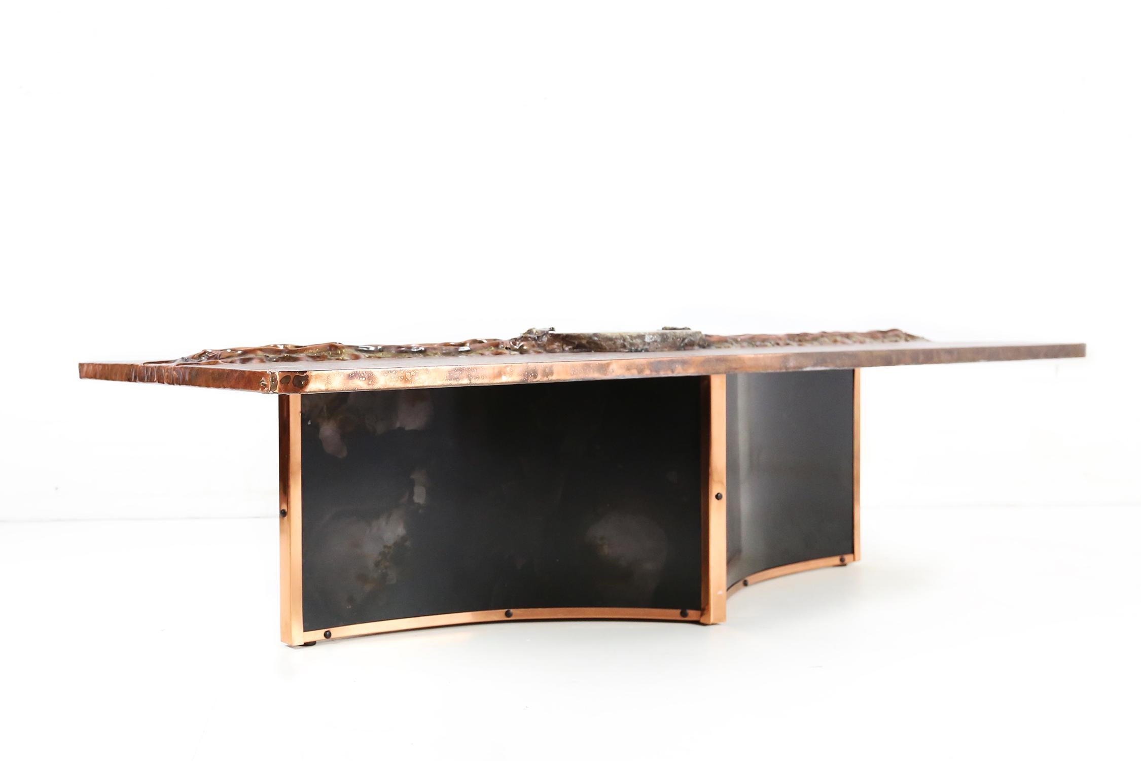 Marc D'haenens Exceptional Coffee Table with Lepidolite Inlay For Sale 5