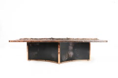 Marc D'haenens Exceptional Coffee Table with Lepidolite Inlay