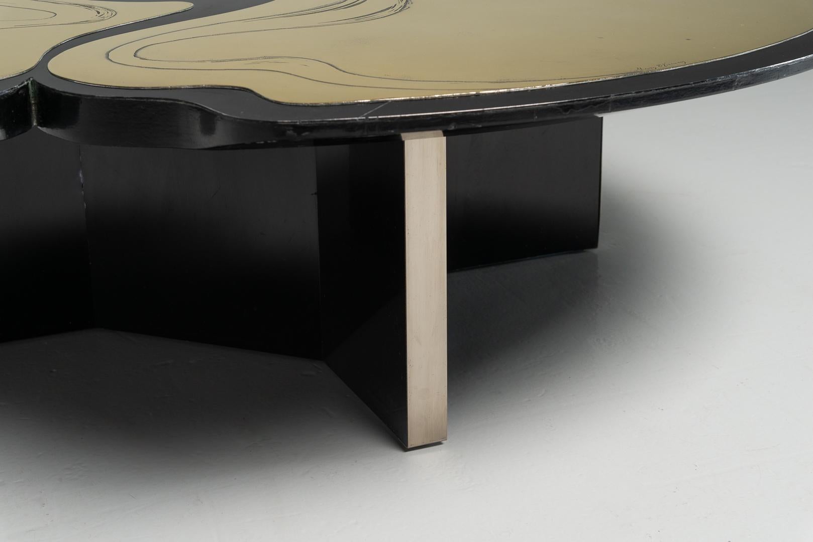 Marc D'haenens sculptural coffee table Belgium 1970 For Sale 2