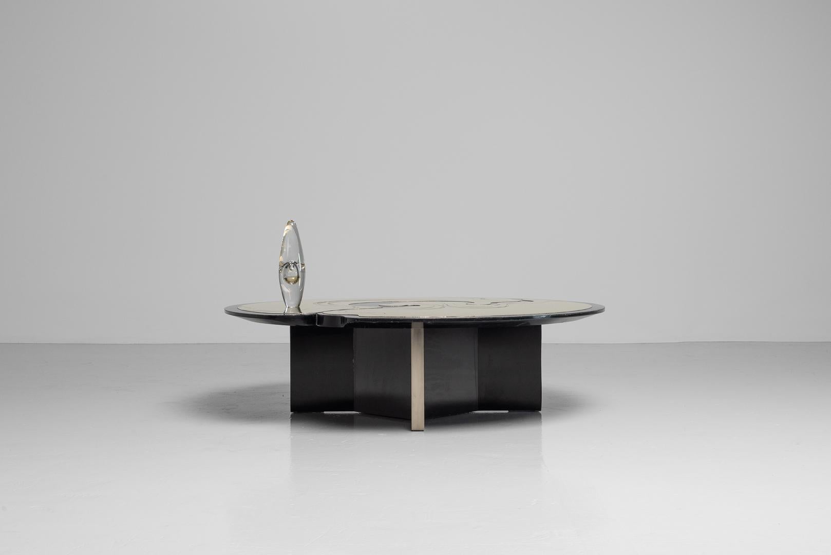 Marc D'haenens sculptural coffee table Belgium 1970 For Sale 1