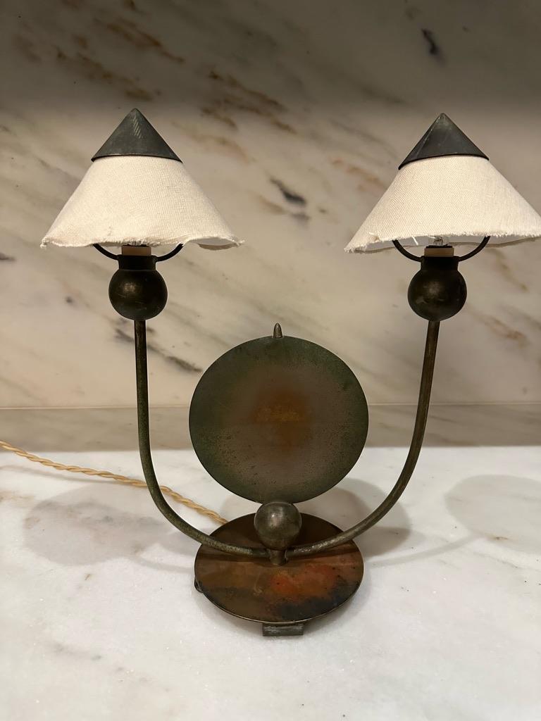 Art Deco Marc Erol French Deco Bronze Lamp For Sale