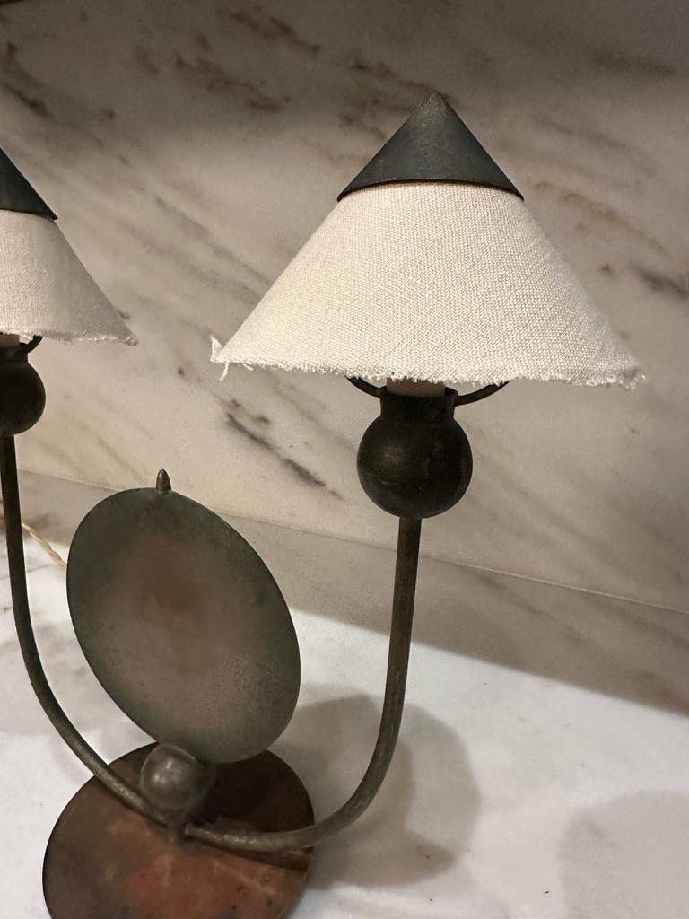 Marc Erol French Deco Bronze Lamp In Good Condition For Sale In New York, NY