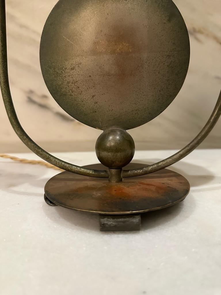 Mid-20th Century Marc Erol French Deco Bronze Lamp For Sale