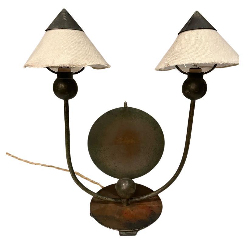 Marc Erol French Deco Bronze Lamp For Sale