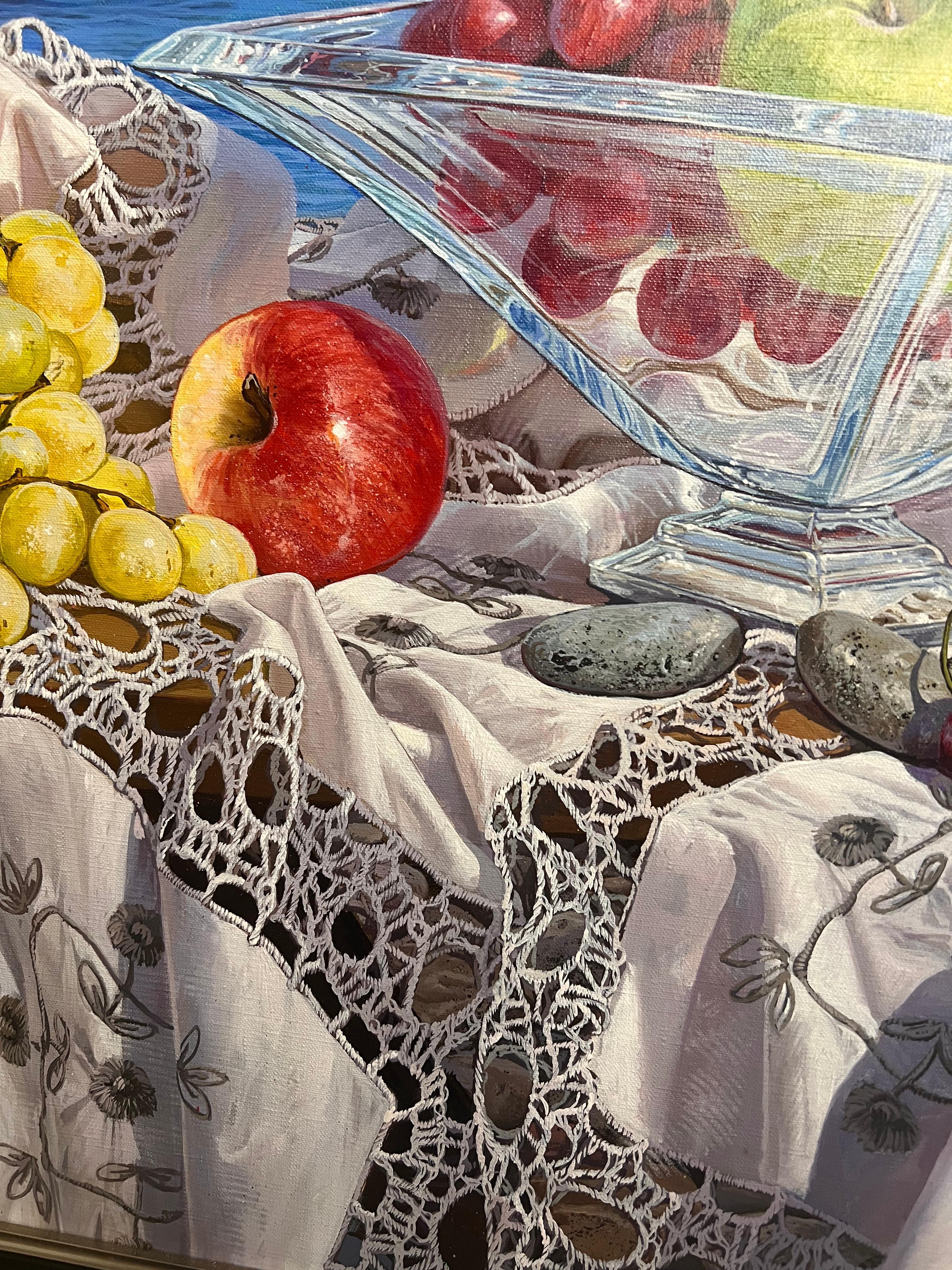 Picknick an der Küste – Painting von Marc Esteve