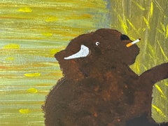 Bisonte en el maizal