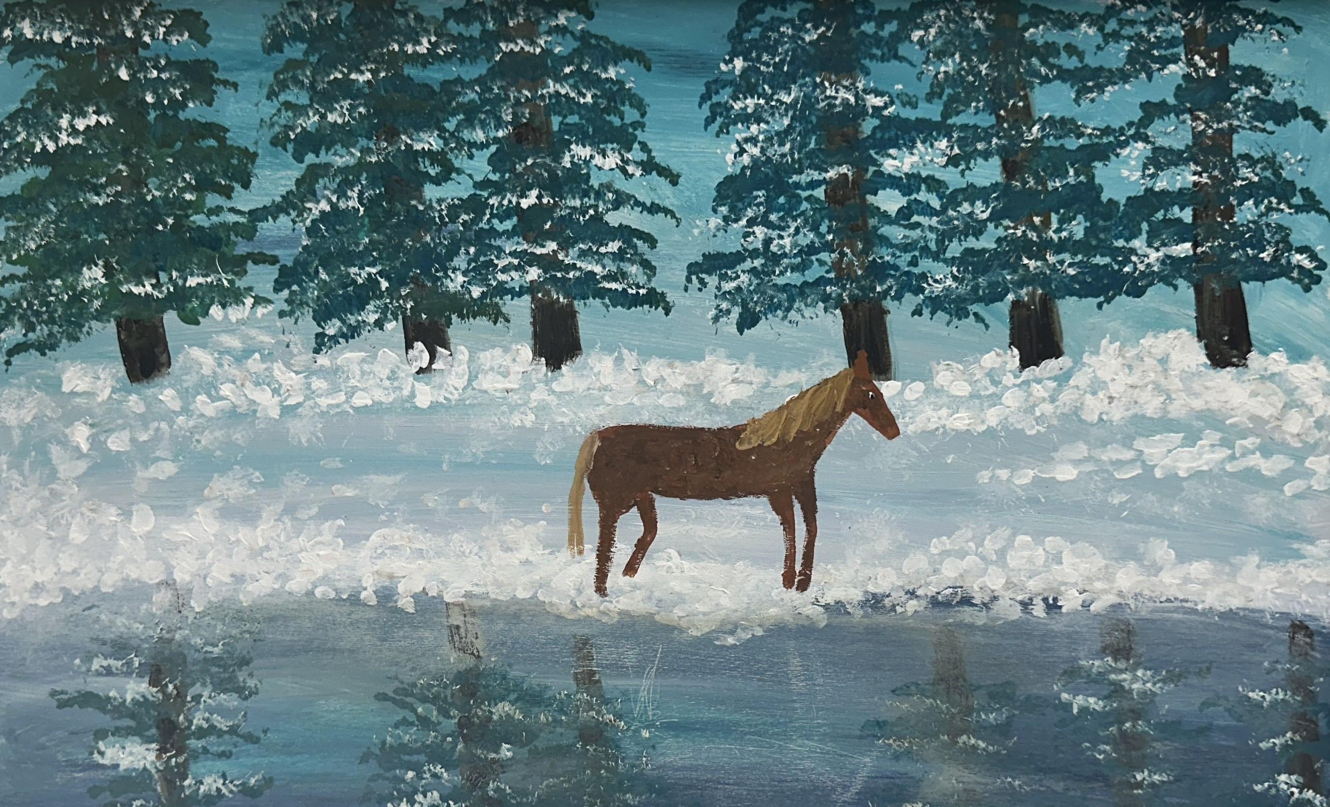 Landscape Painting di Marc Etherington - Lago freddo
