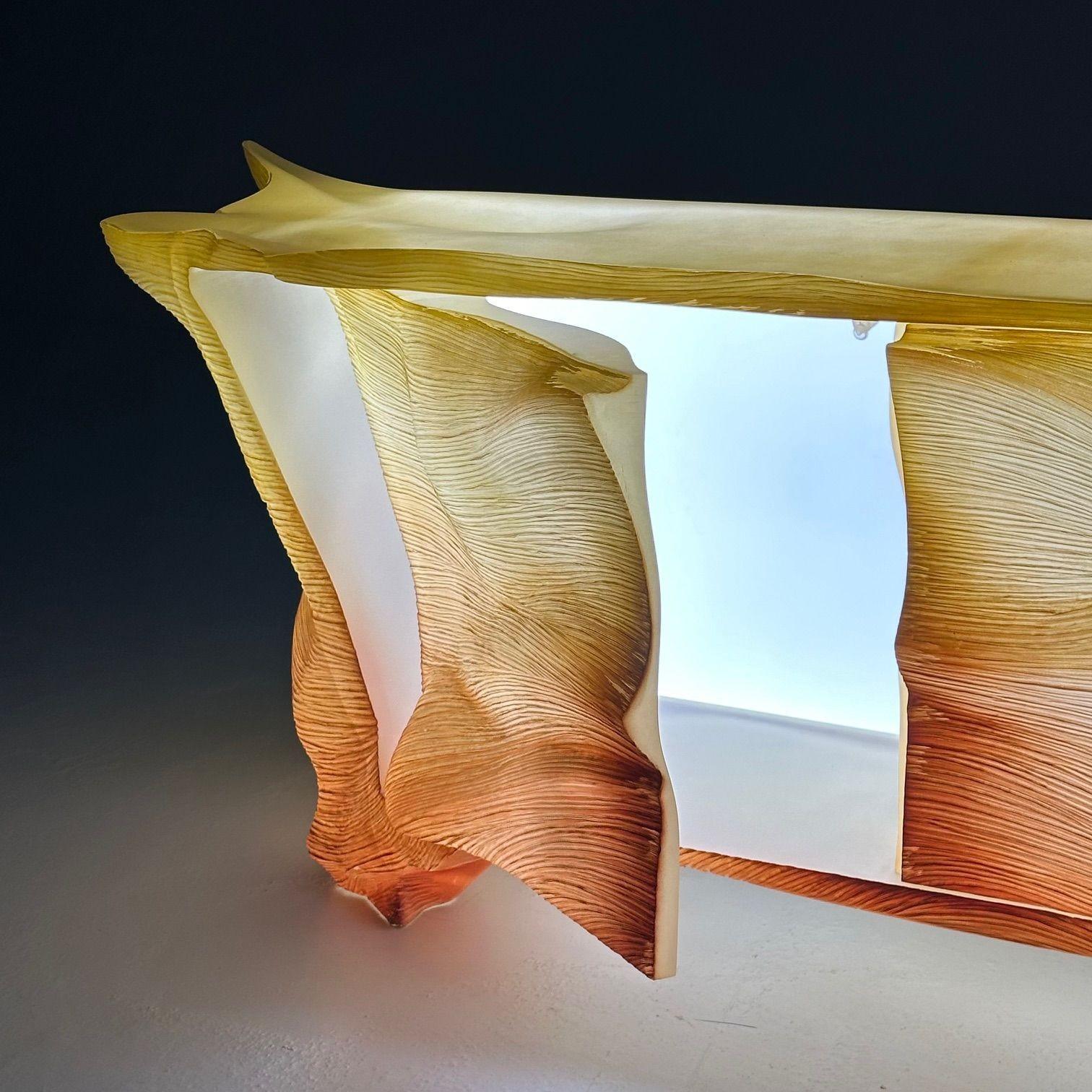 Marc Fish, Contemporary, Limited Edition Stratum Bar Cabinet, Resin, LED, 2020 For Sale 4