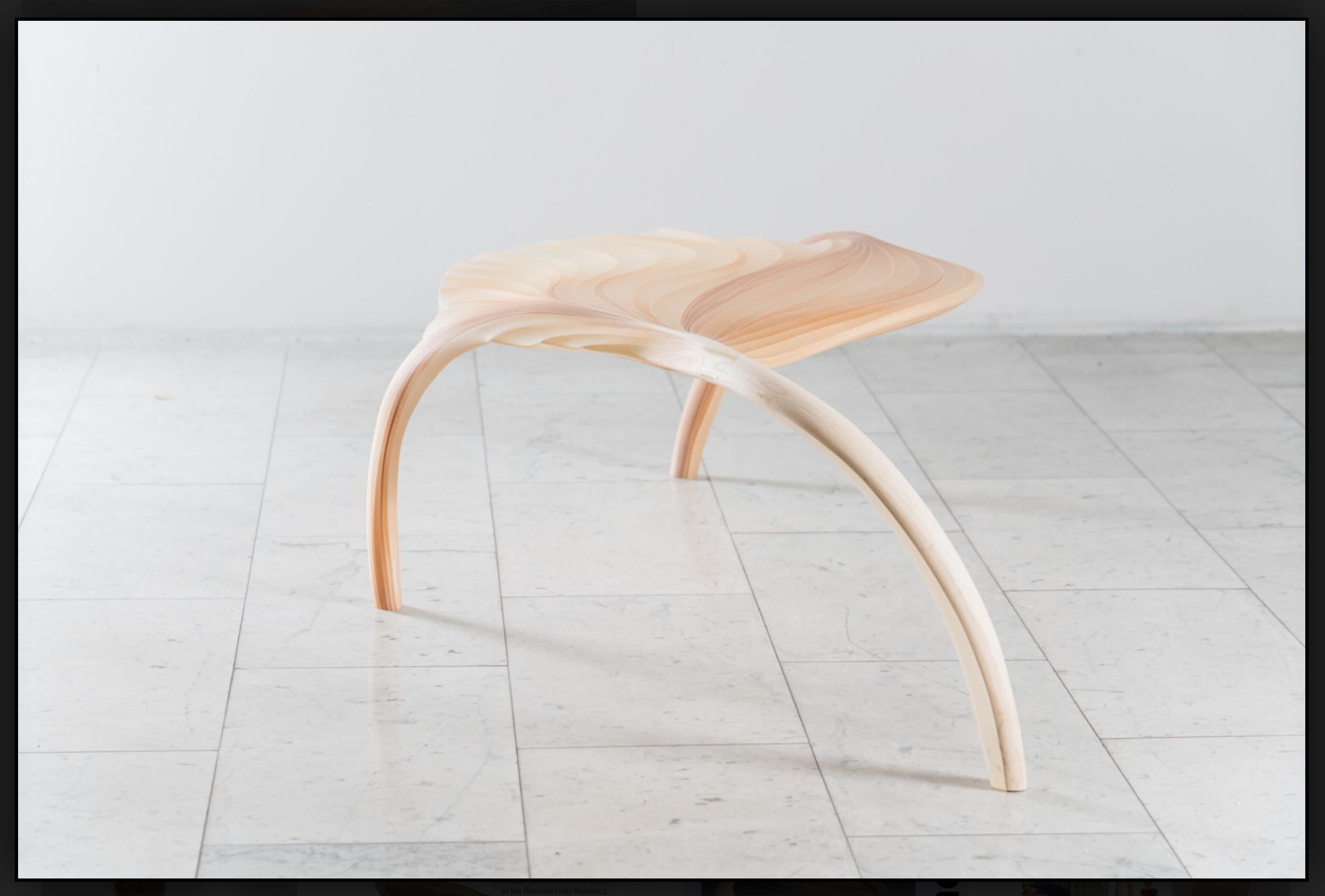 Ethereal Low table by International Artist Marc Fish. Made from sycamore and resin in a very organic sculptural form. Elegant and sinuous the piece shows real grace but also an unequivocal energy. The Ethereal series utilises unique techniques