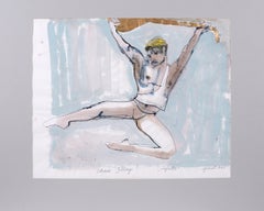 "Apollo" Chase Finlay Ballet Dancer - Figurative Abstract on Paper 