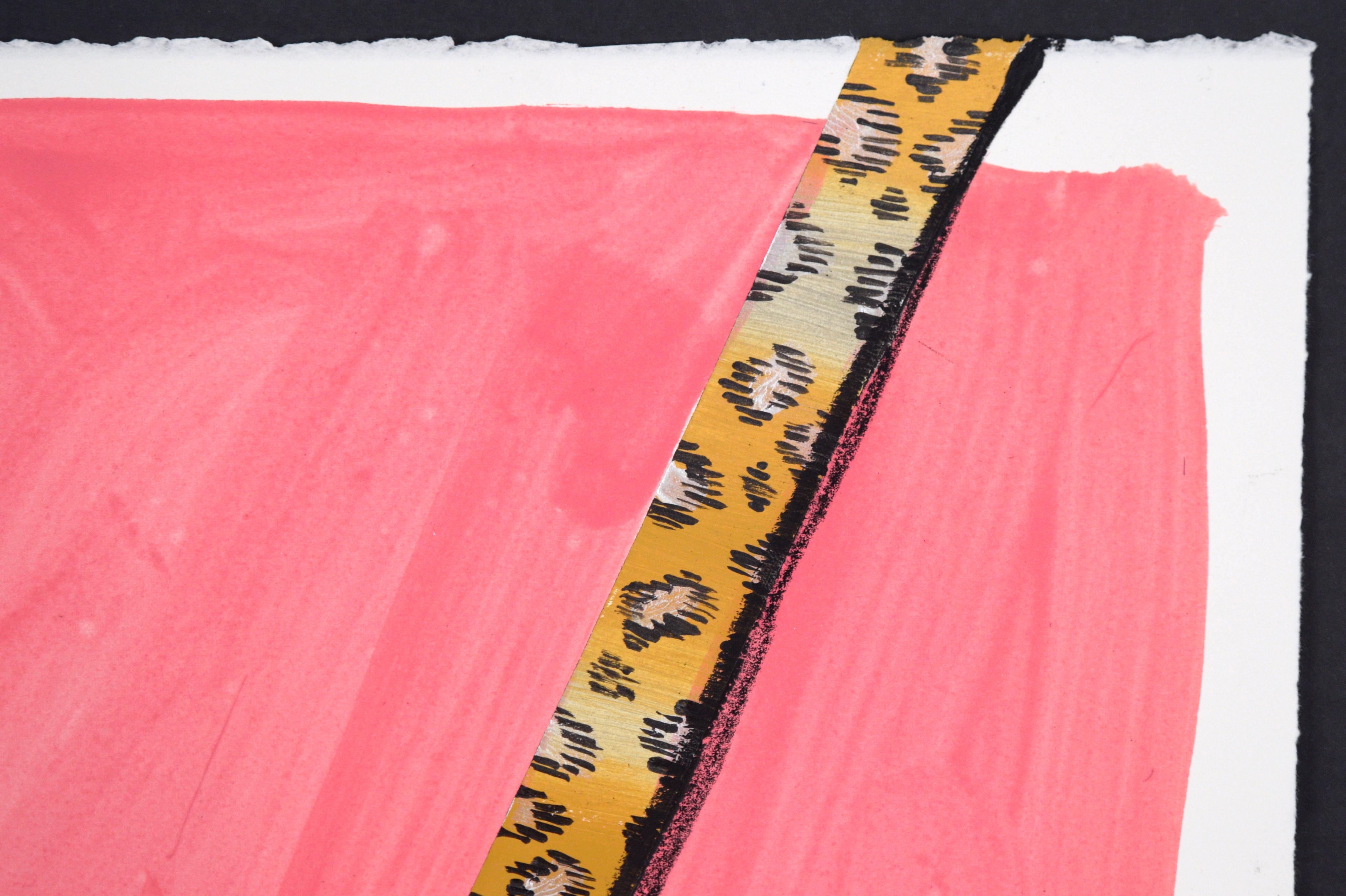 „Leopard Skin Bulb Shovel with Watersilk Leopard Handle“ – Pop Art – Painting von Marc Foster Grant