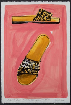 "Sandalias Spa Dr. Scholl's de piel de leopardo" - Bodegón Fashion Pop Art