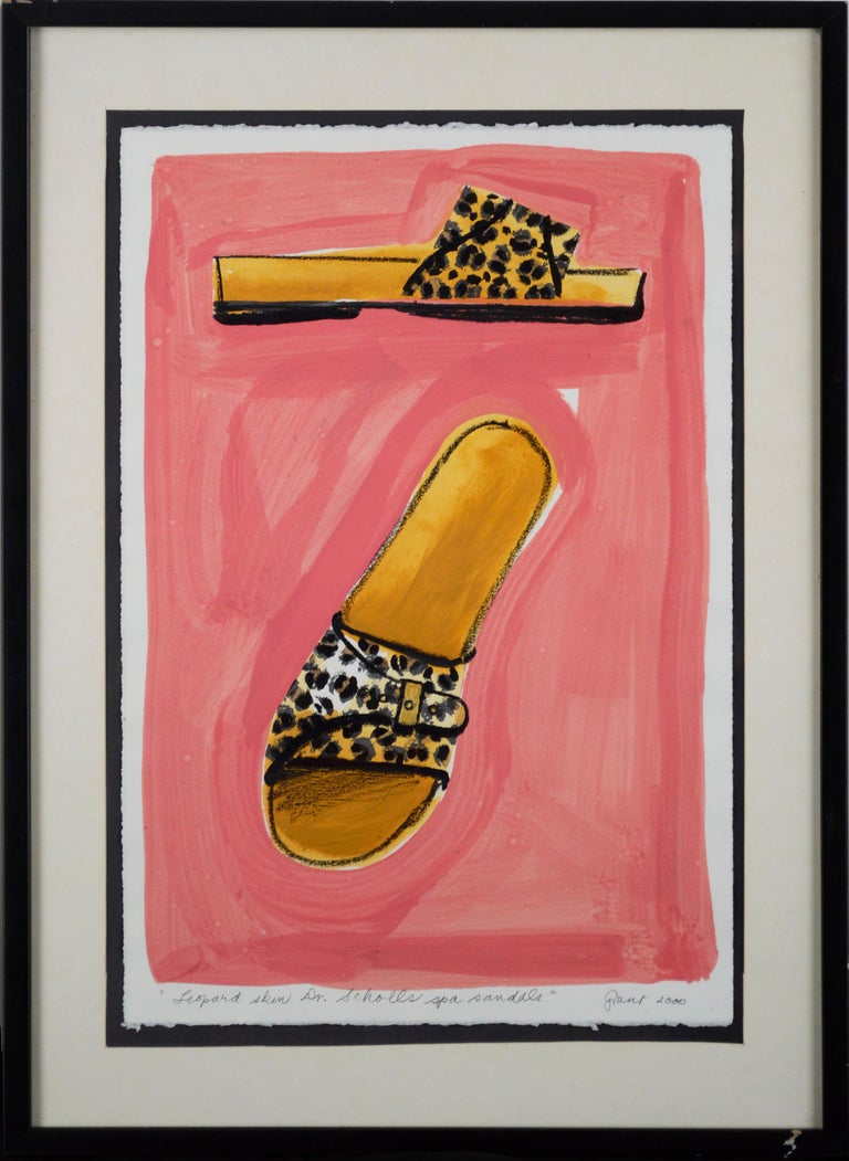 Marc Foster Grant - "Leopard Skin Dr. Scholl's Spa Sandals" - Fashion Pop  Art Still Life For Sale at 1stDibs