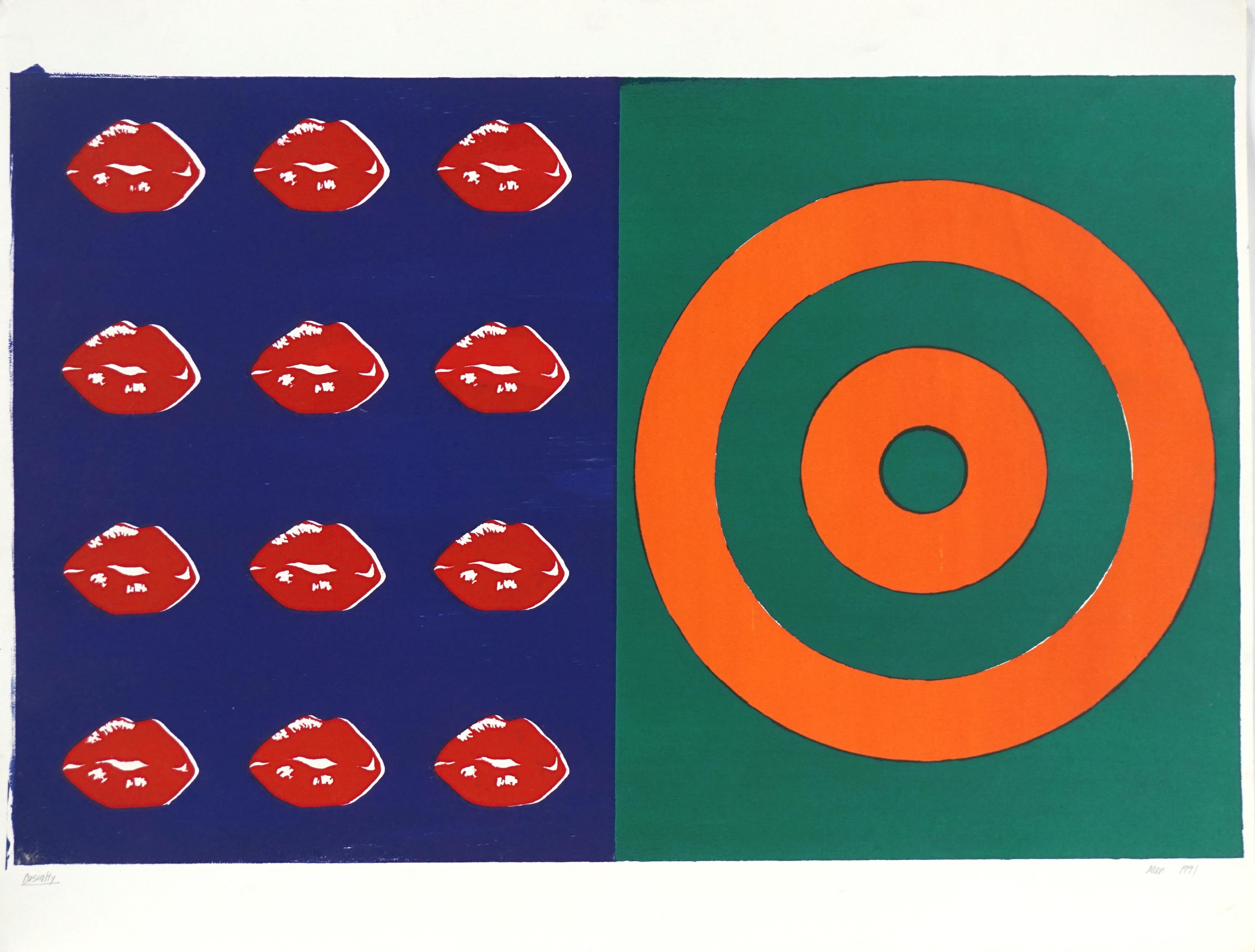 Marc Foster Grant Abstract Print - "Casualty" Pop Art Homage to Andy Warhol Silkscreen 1/3